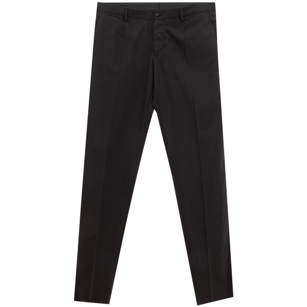 Pantalon de costume noir en laine Dolce & Gabbana
