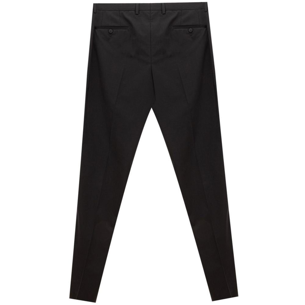 Pantalon de costume noir en laine Dolce & Gabbana