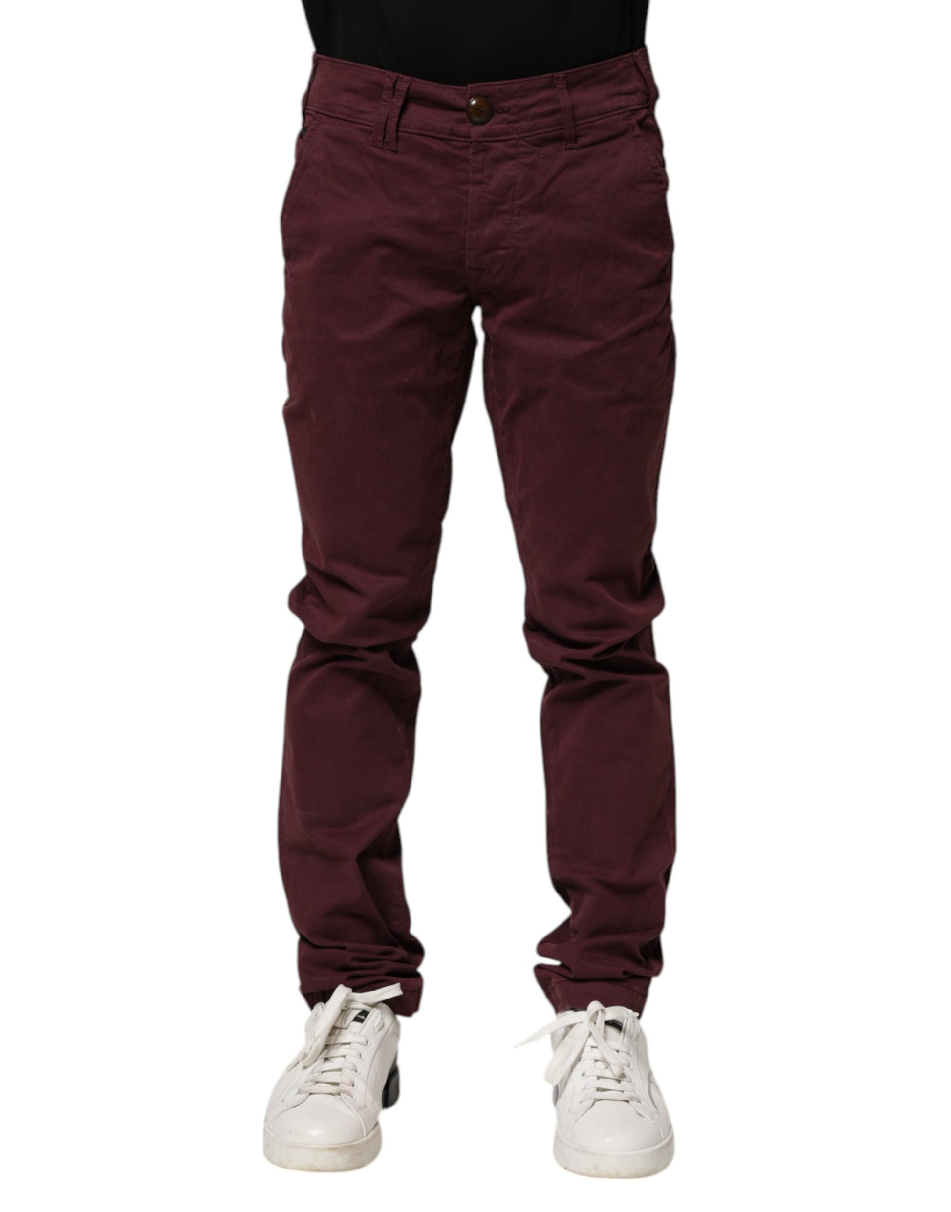 CYCLE Kastanienbraune Skinny Fit Jeans aus Baumwoll-Stretch für Herren