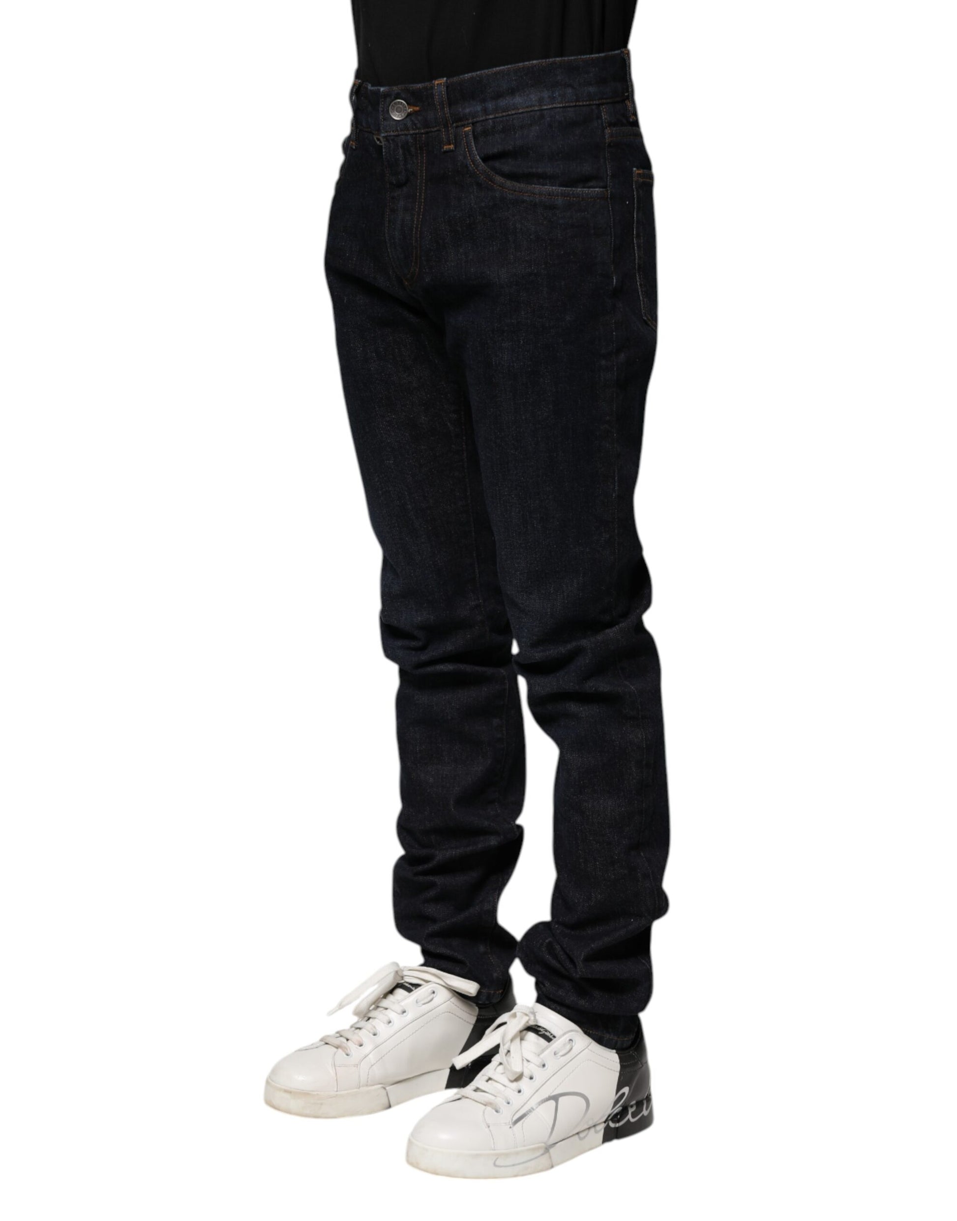 Dolce & Gabbana Jean Skinny Homme en Coton Noir