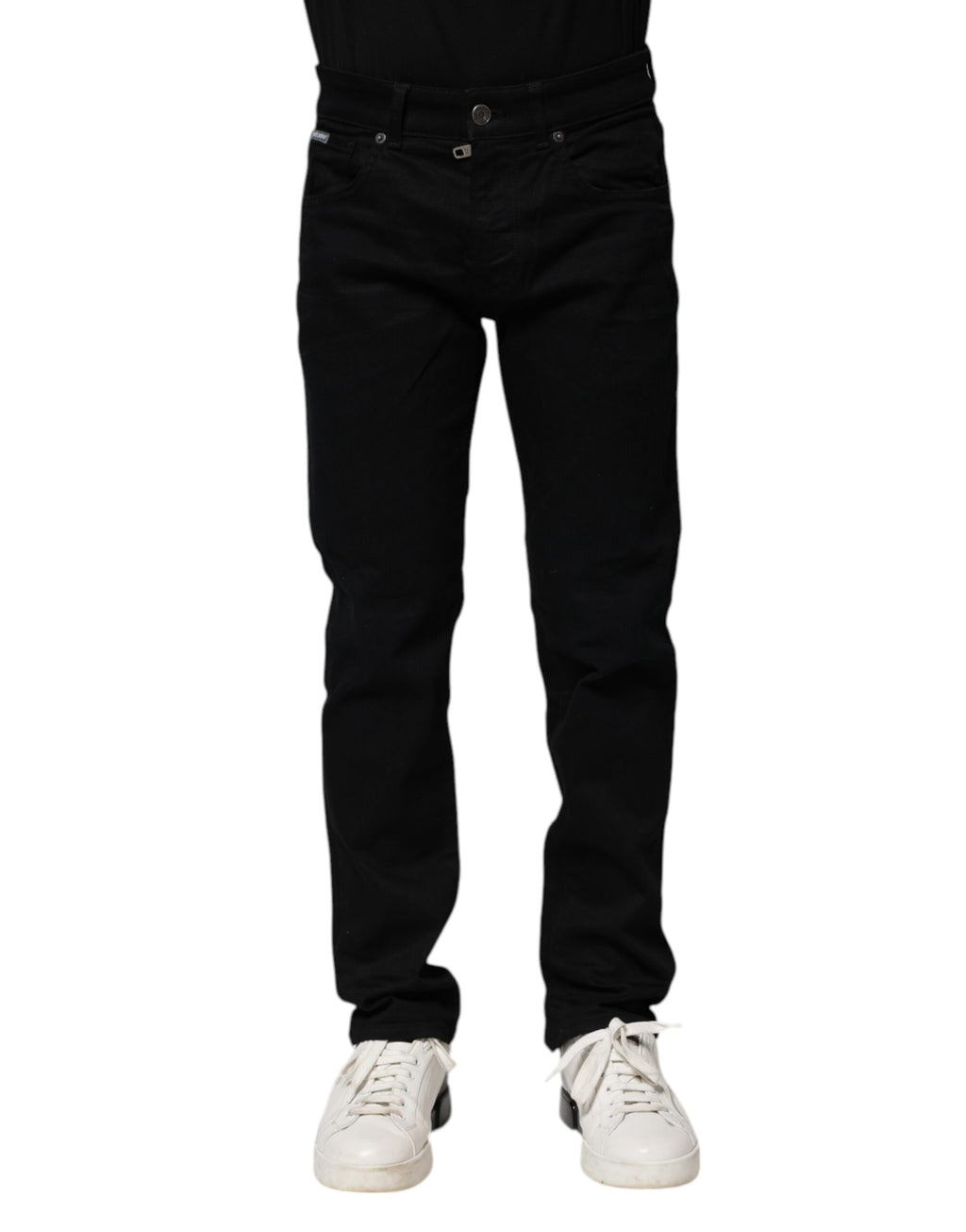Jean skinny en coton noir Dolce & Gabbana