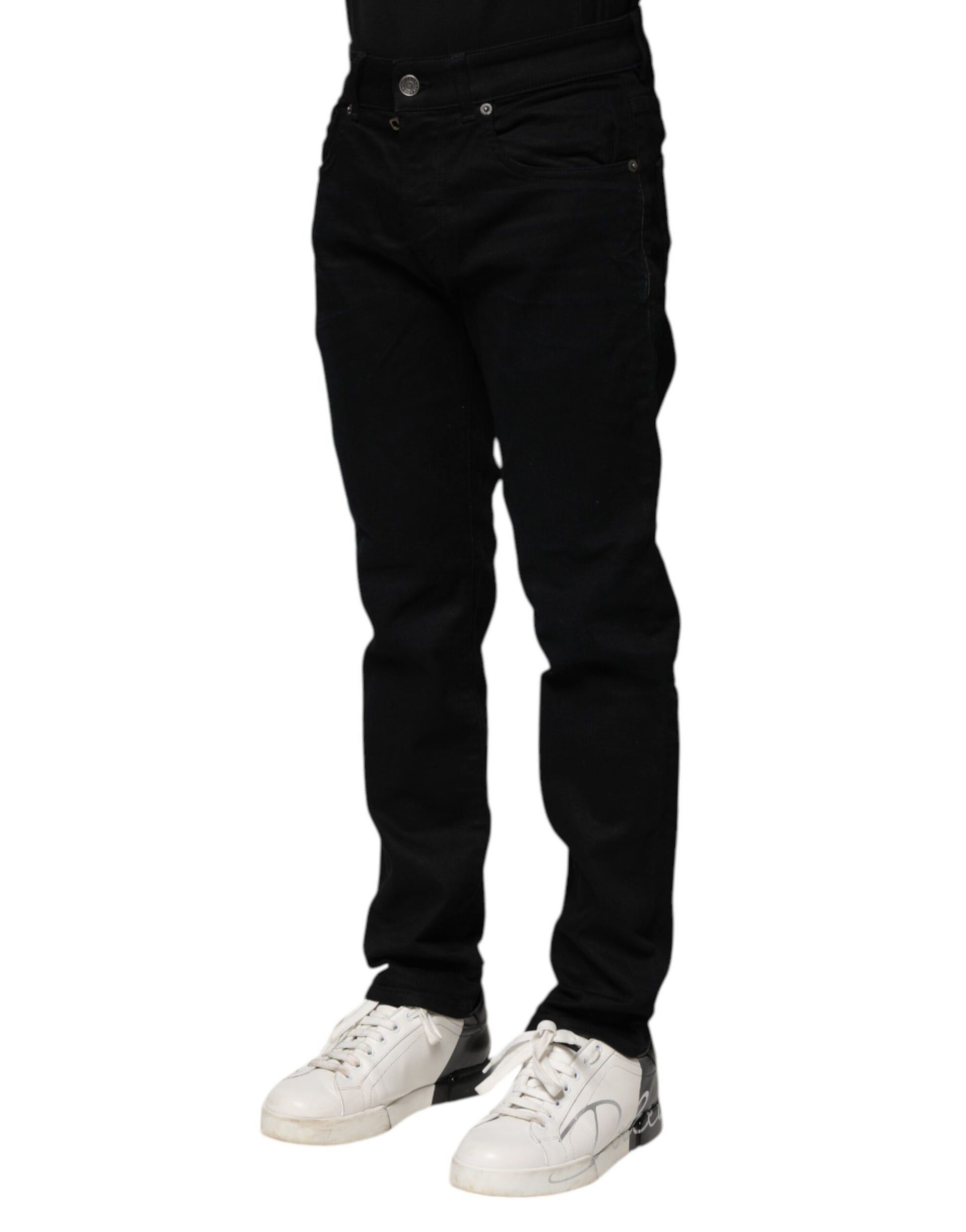 Jean skinny en coton noir Dolce & Gabbana