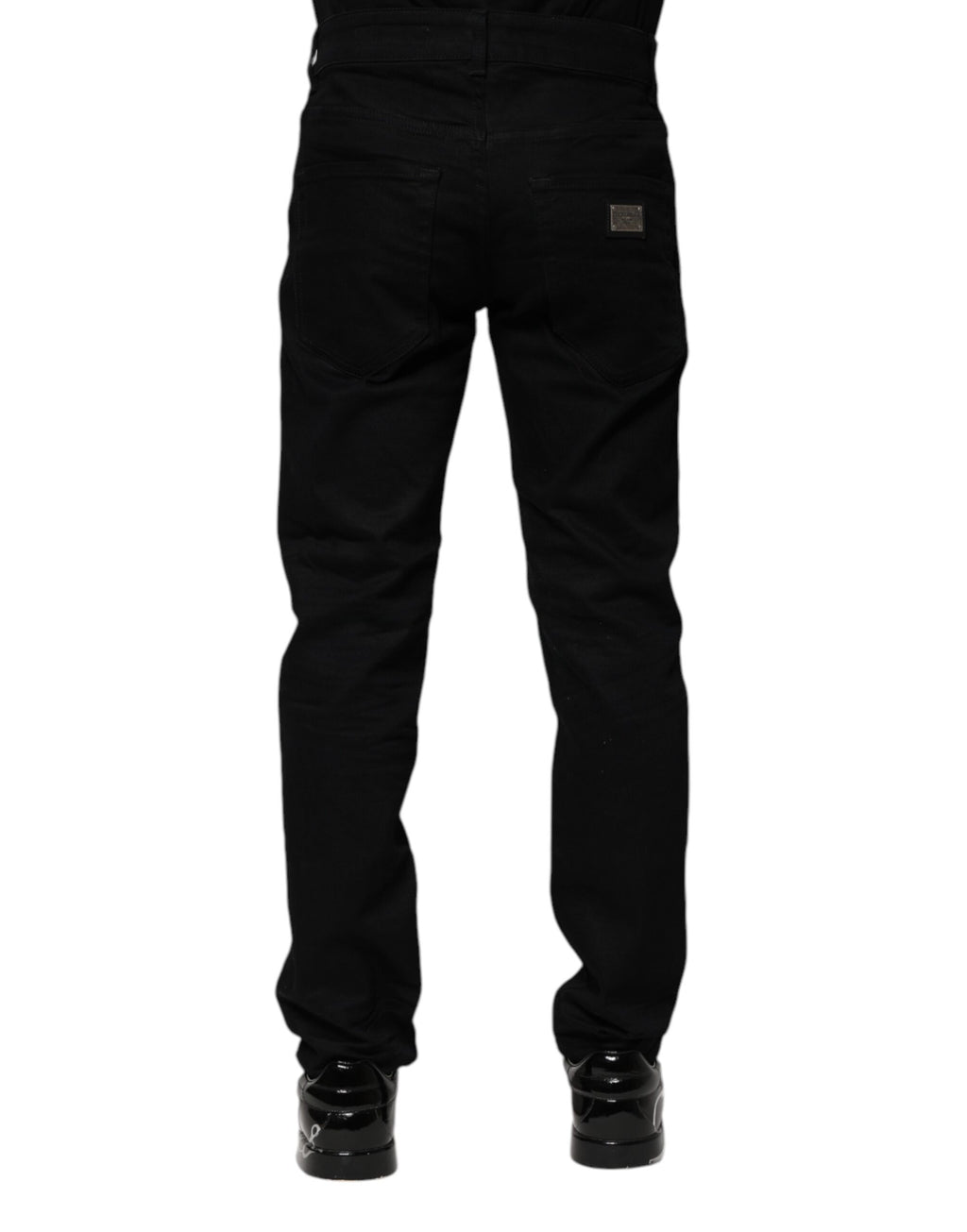 Jean skinny en coton noir Dolce & Gabbana