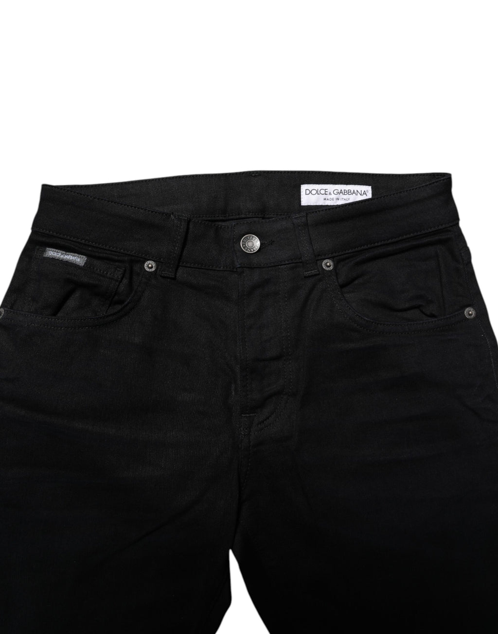 Jean skinny en coton noir Dolce & Gabbana