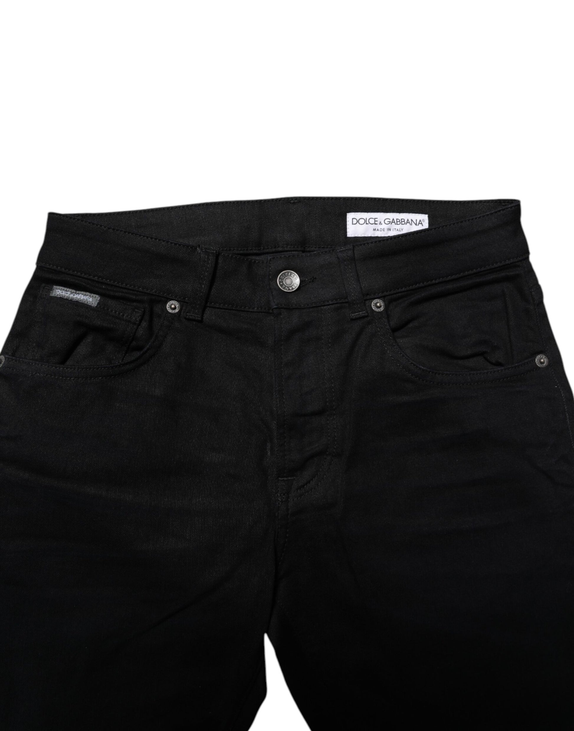 Jean skinny en coton noir Dolce & Gabbana