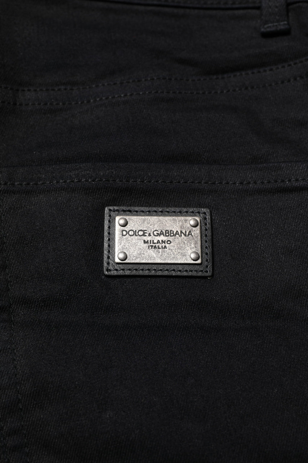Jean skinny en coton noir Dolce & Gabbana