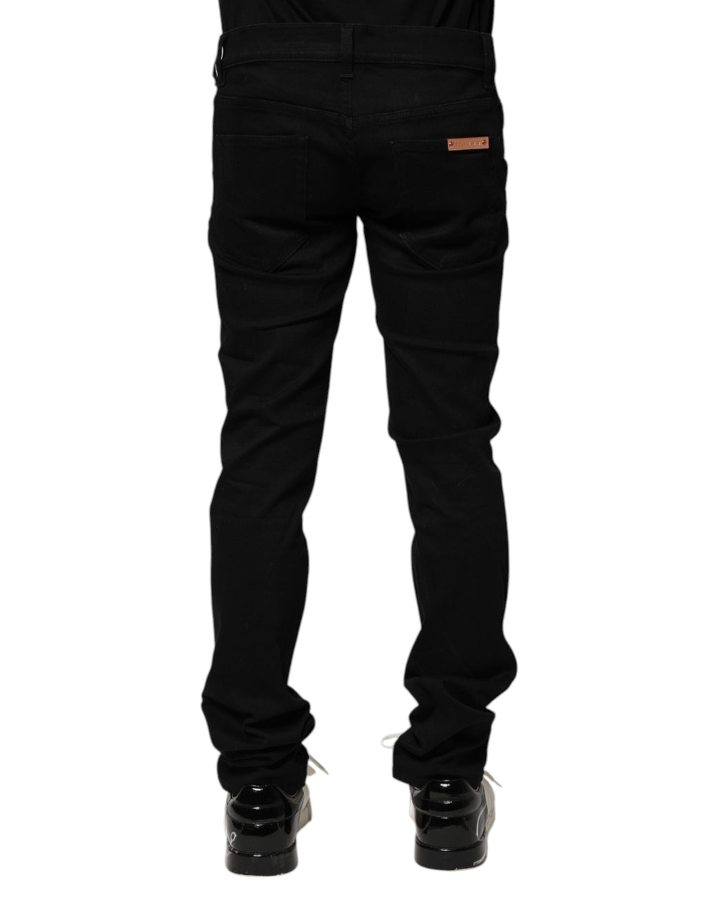 Jeans skinny en denim de coton noir Dolce & Gabbana pour homme