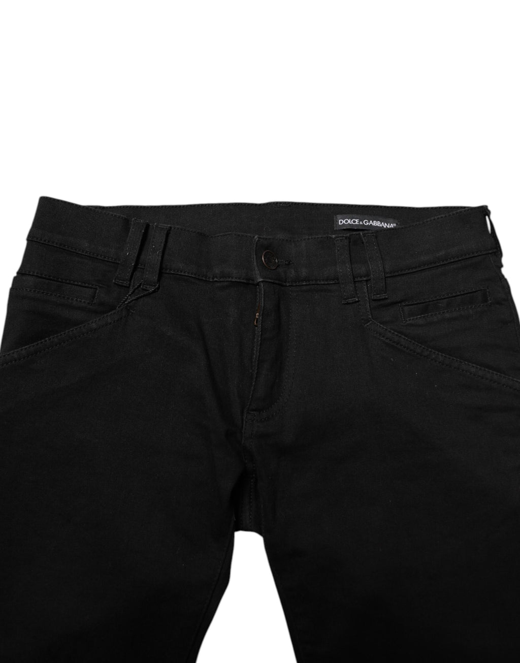Jeans skinny en denim de coton noir Dolce & Gabbana pour homme