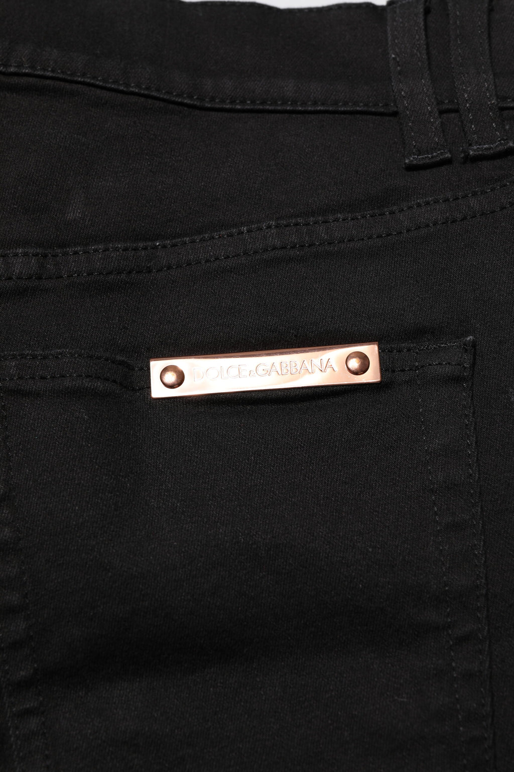 Jeans skinny en denim de coton noir Dolce & Gabbana pour homme