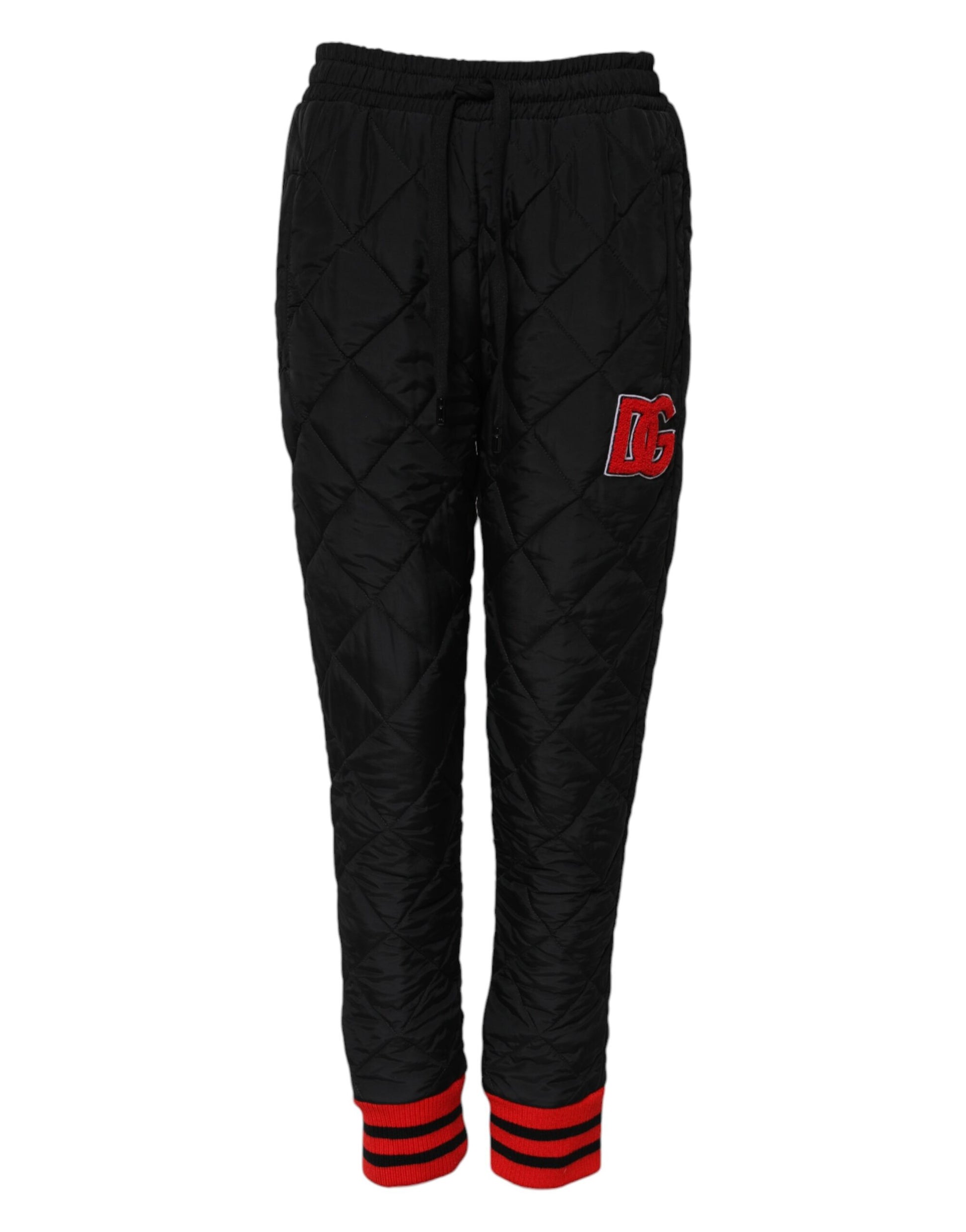 Pantalon de jogging matelassé noir taille mi-haute Dolce & Gabbana