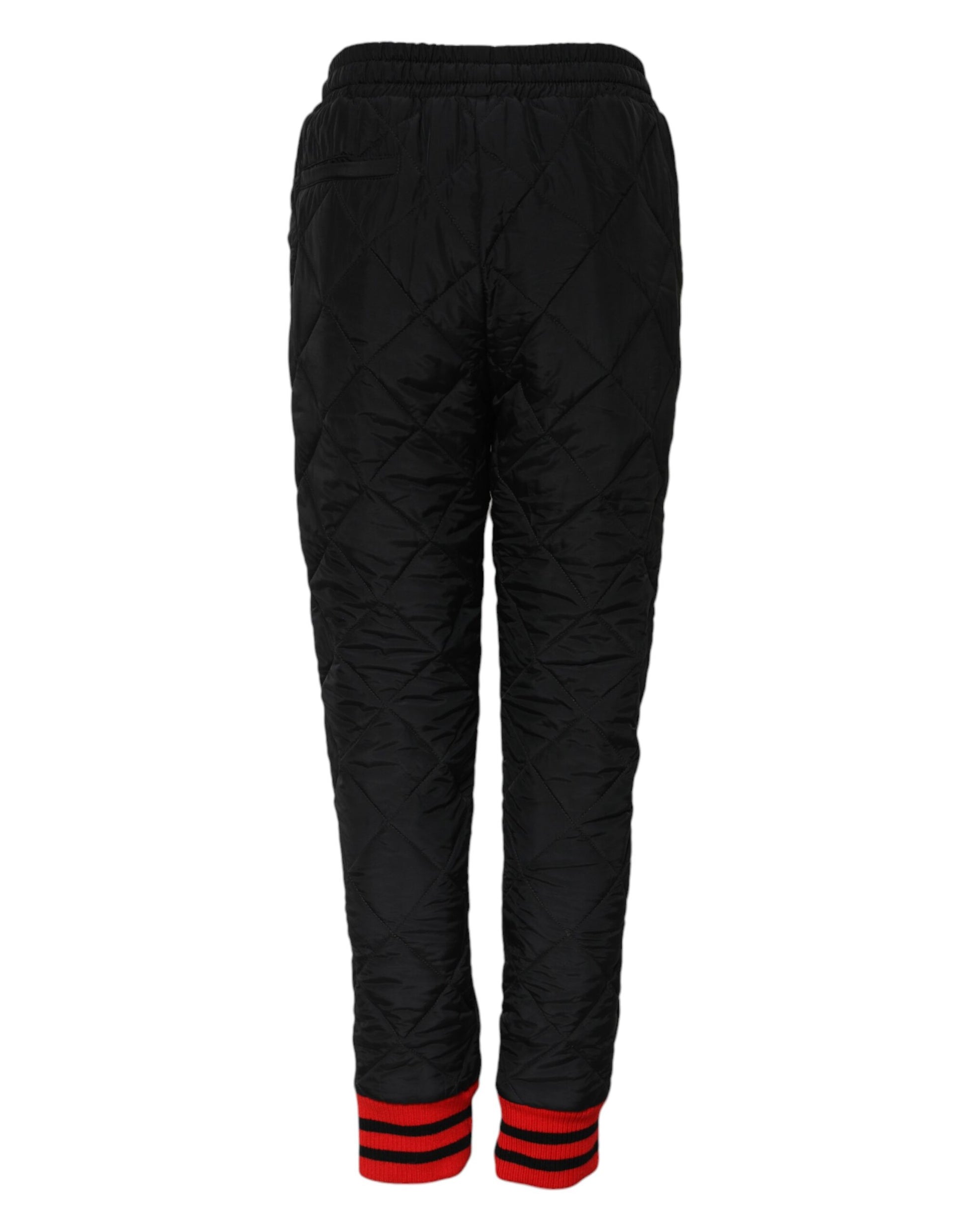 Pantalon de jogging matelassé noir taille mi-haute Dolce & Gabbana