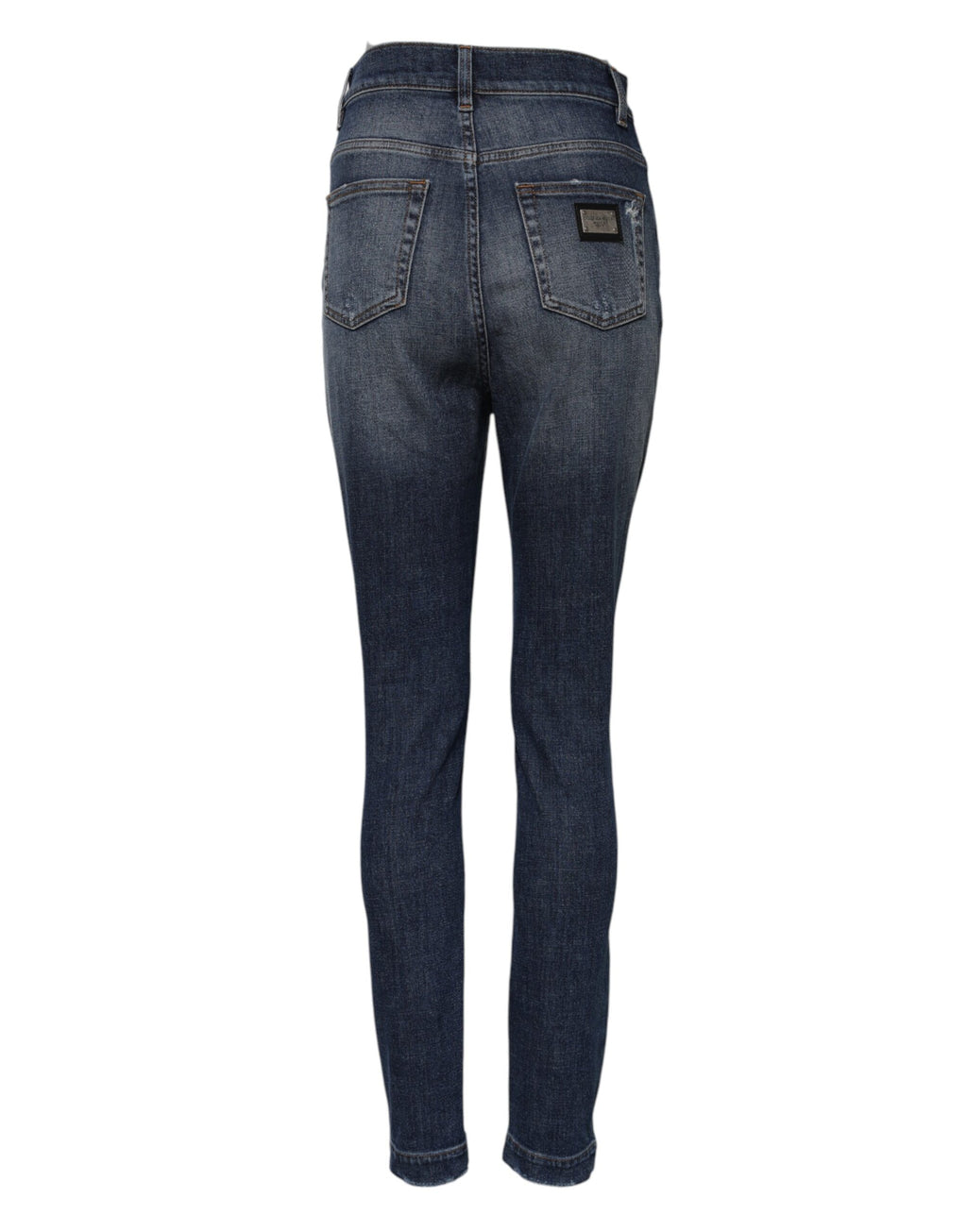 Jean en jean bleu délavé taille haute Dolce & Gabbana