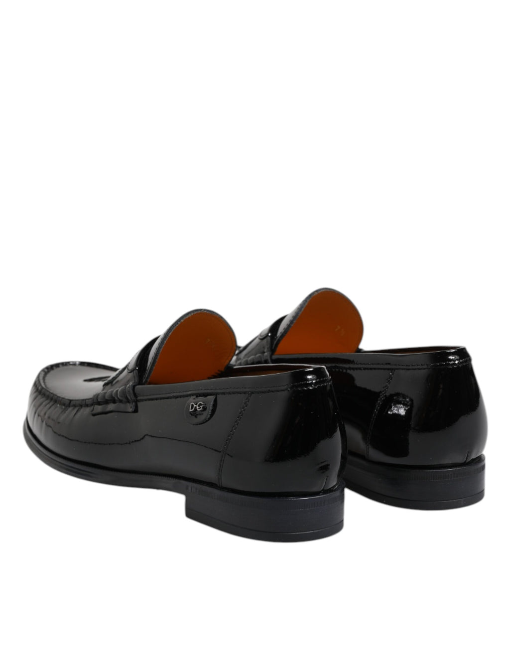 Mocassins à enfiler en cuir noir Dolce & Gabbana