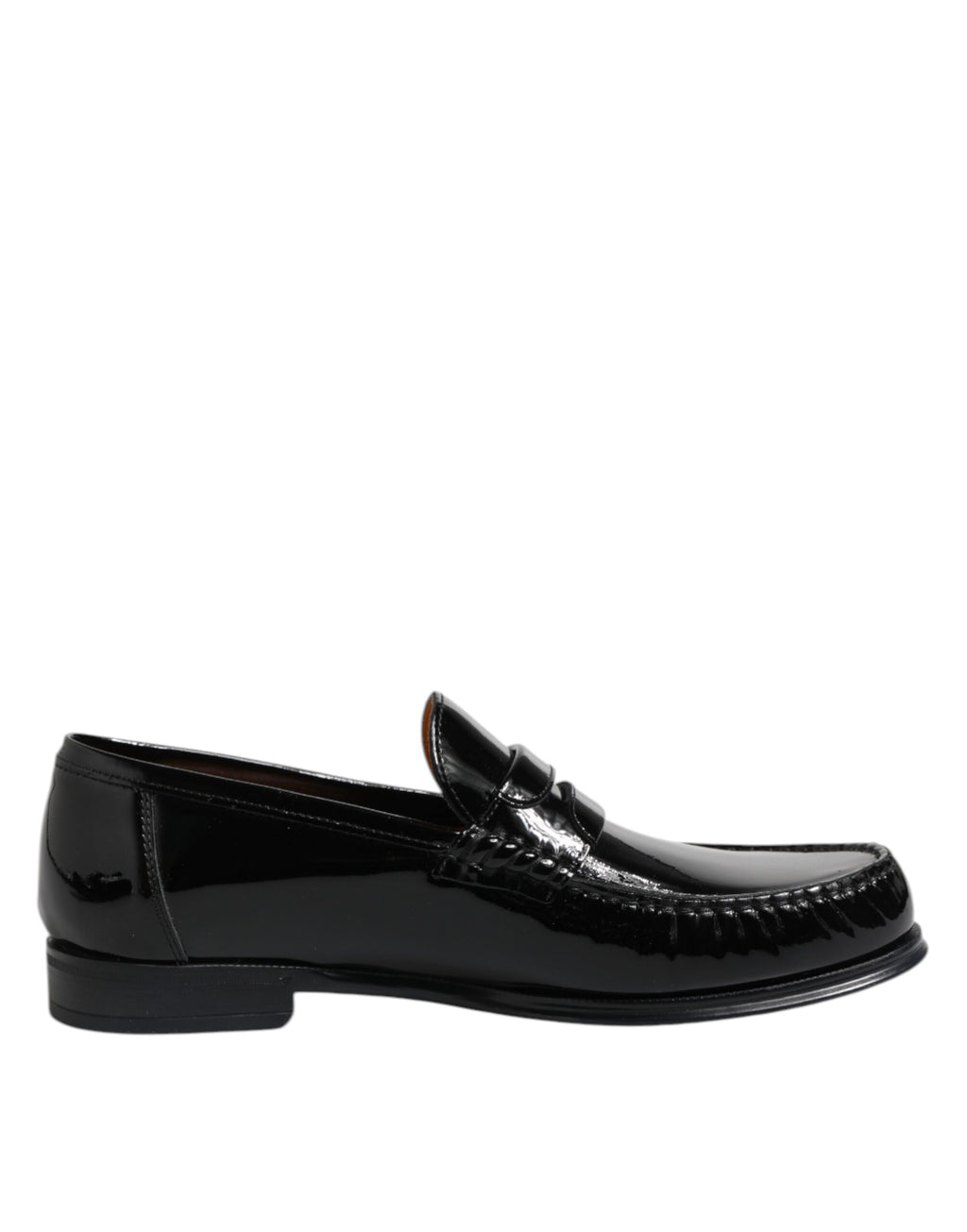 Mocassins à enfiler en cuir noir Dolce & Gabbana