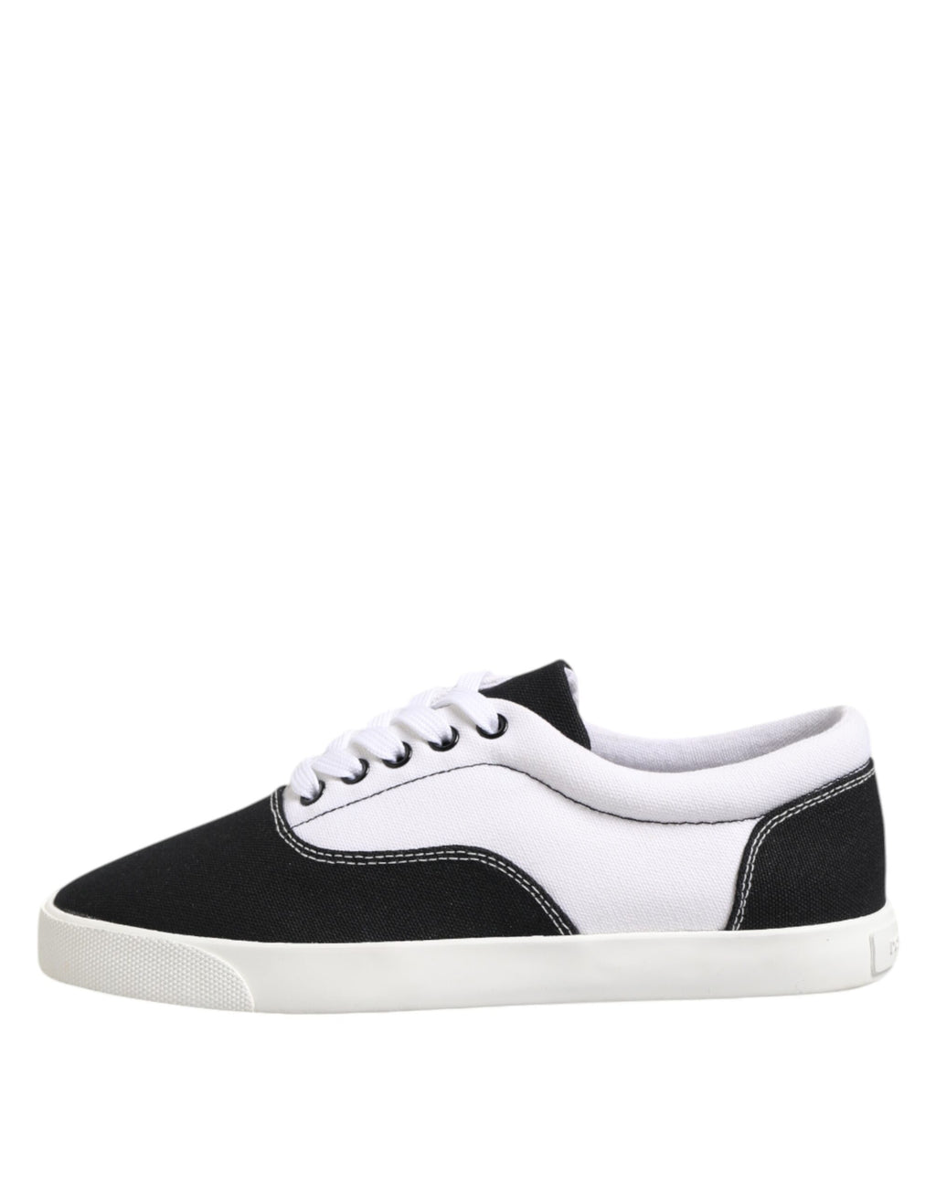 Chaussures Homme Dolce & Gabbana Baskets Montantes en Toile de Coton Noire à Lacets