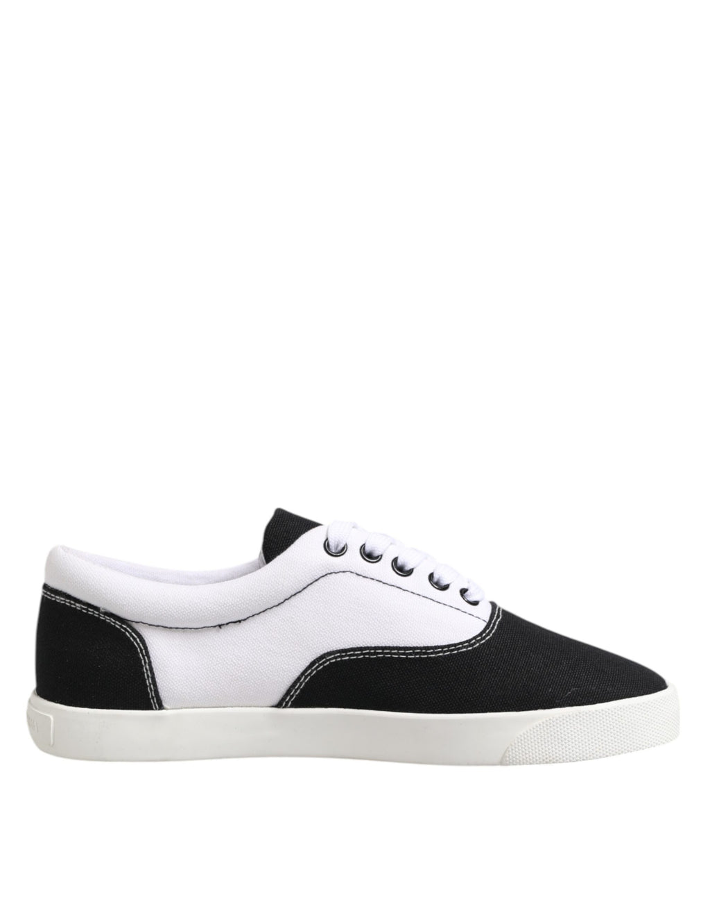 Chaussures Homme Dolce & Gabbana Baskets Montantes en Toile de Coton Noire à Lacets