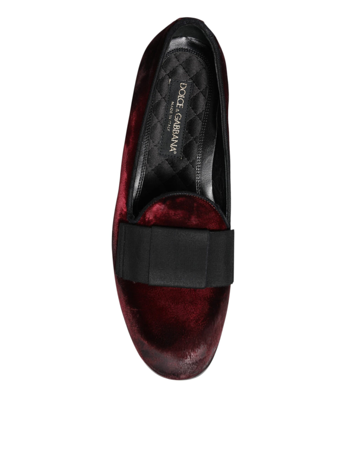 Dolce & Gabbana Rote Samt Herren Slipper Mokassins Anzugschuhe