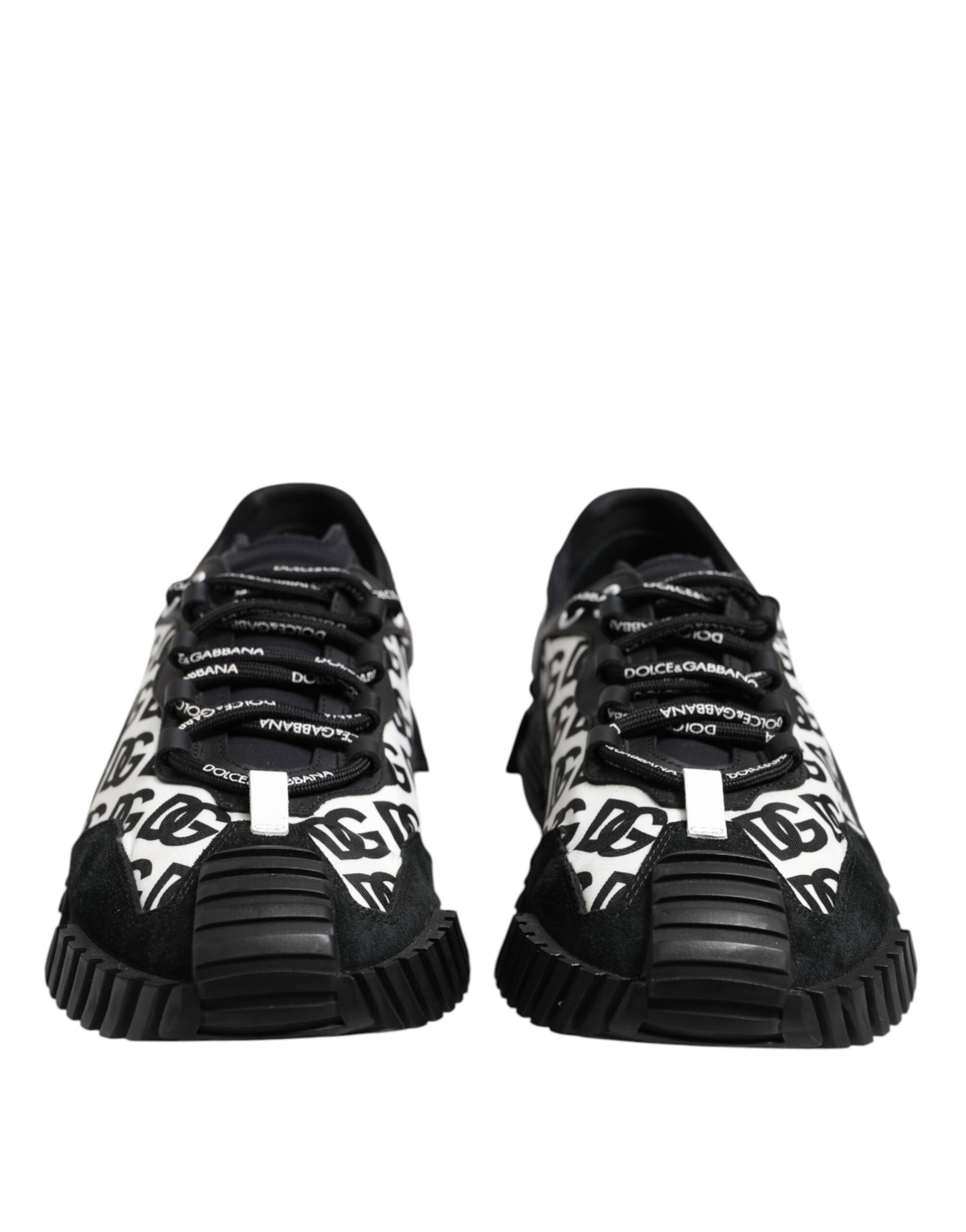 Chaussures Baskets Basses à Lacets NS1 Logo Noir Dolce & Gabbana