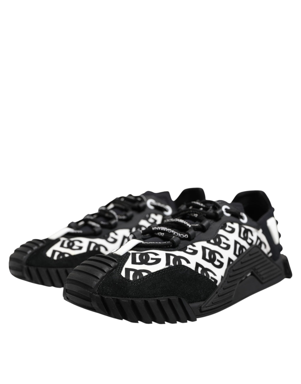 Chaussures Baskets Basses à Lacets NS1 Logo Noir Dolce & Gabbana
