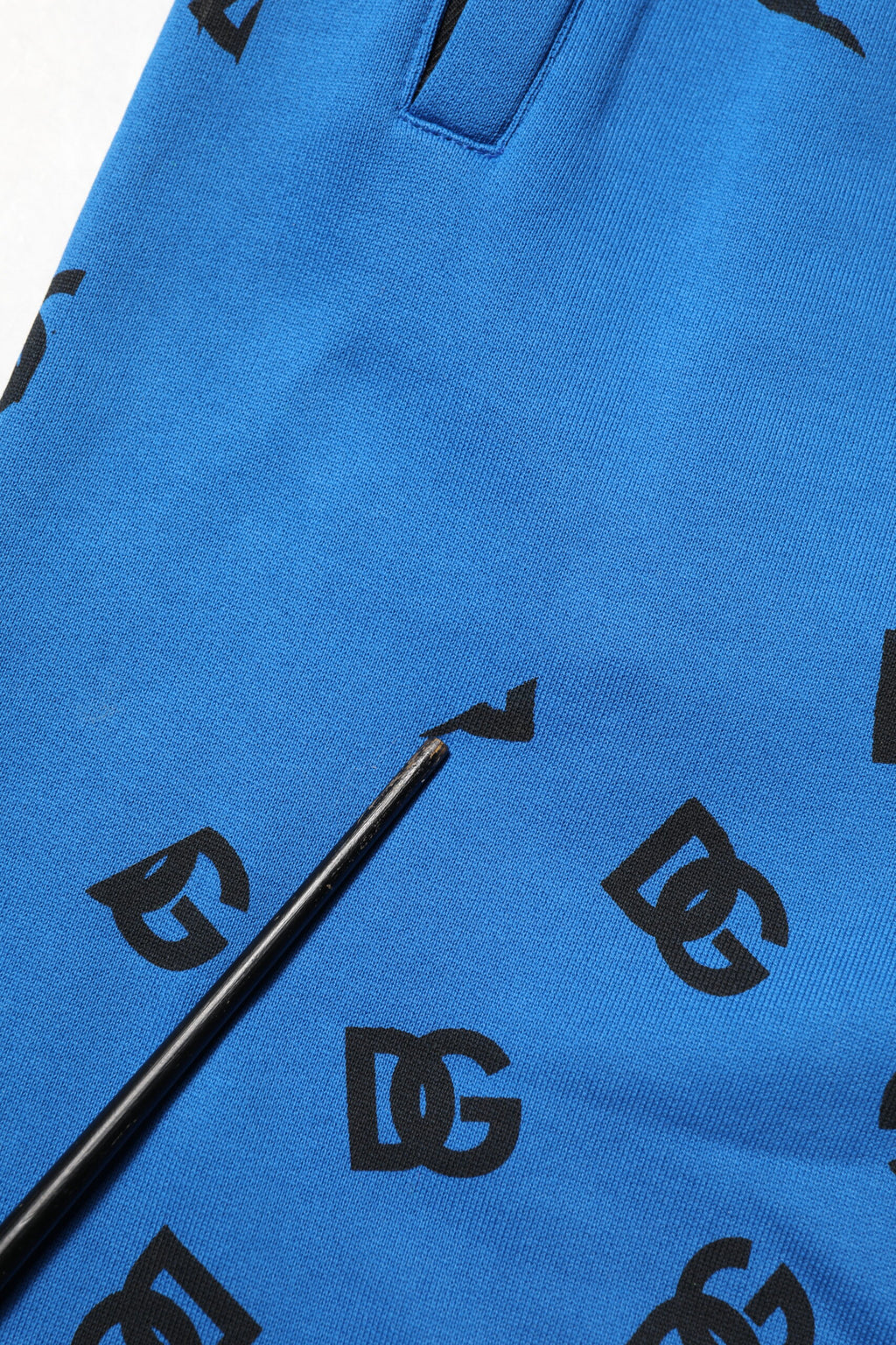 Dolce & Gabbana Pantalon de survêtement bleu pour homme avec logo imprimé