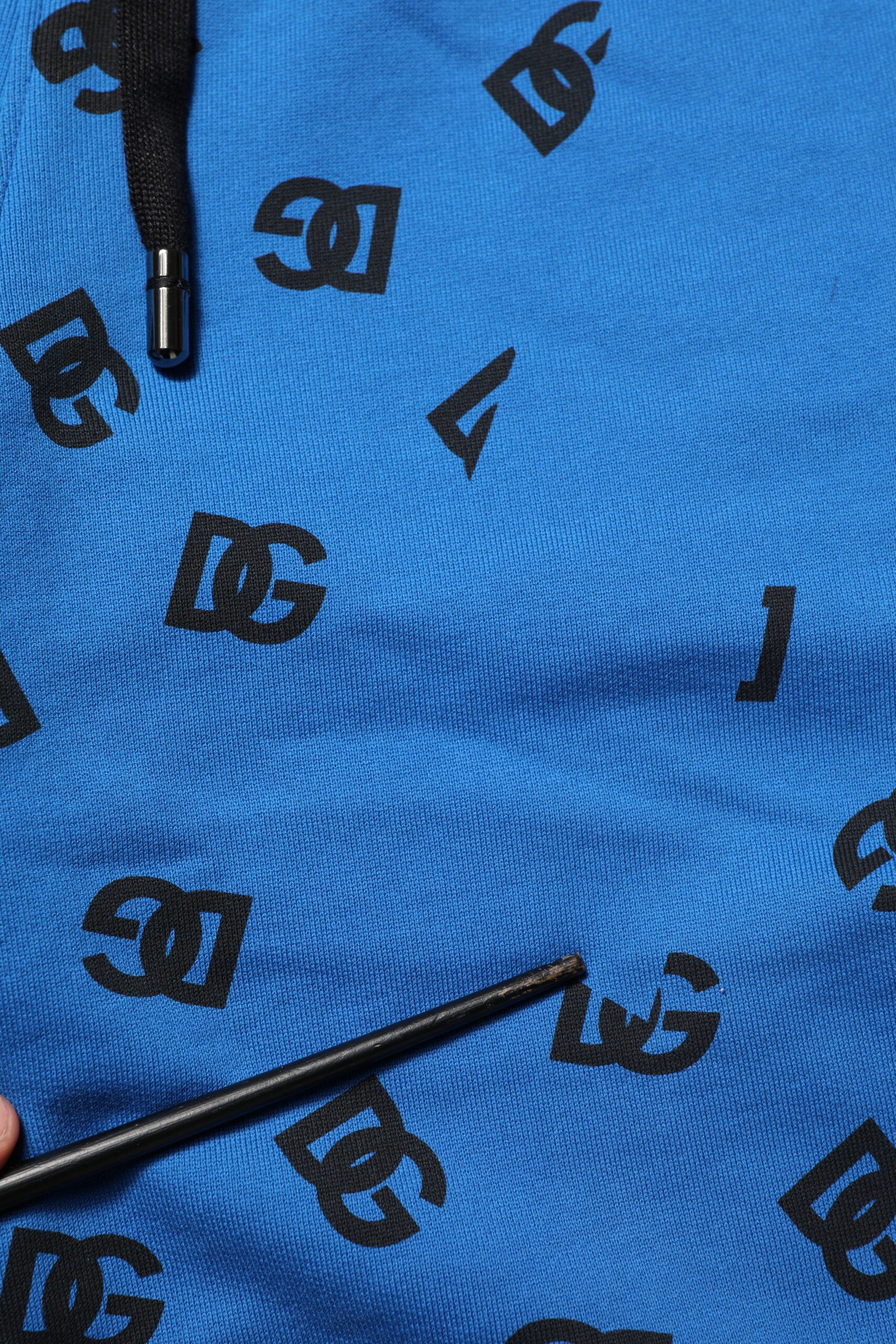 Dolce & Gabbana Pantalon de survêtement bleu pour homme avec logo imprimé