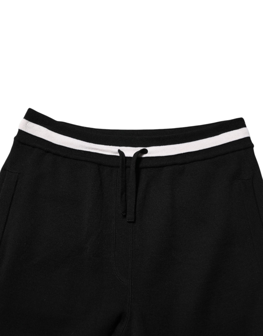 Pantalon de jogging en molleton de coton noir Dolce & Gabbana pour homme