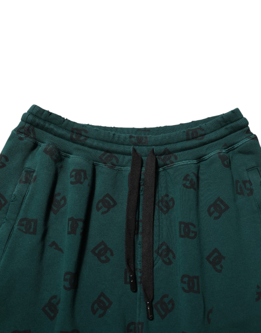 Pantalon de survêtement Dolce & Gabbana vert imprimé logo pour homme
