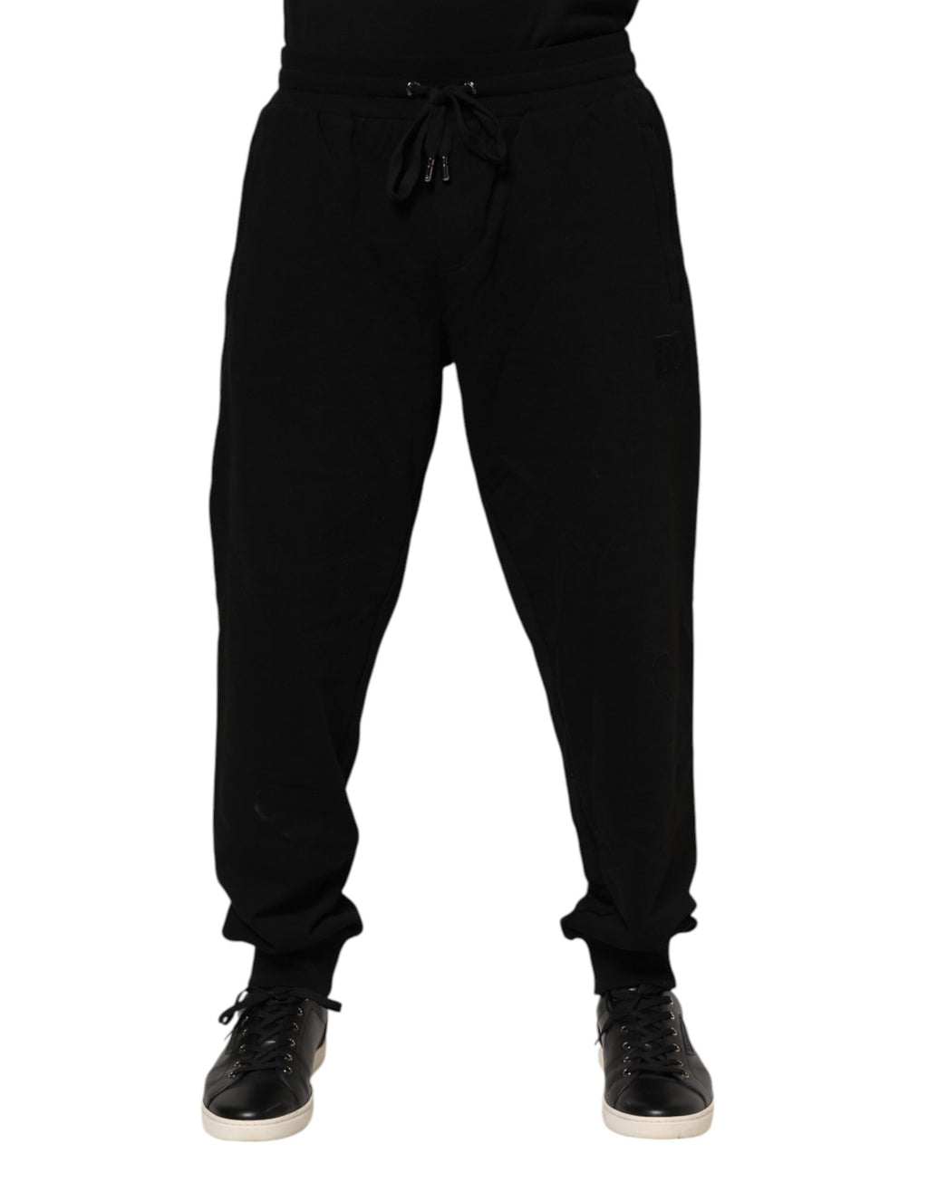Pantalon de jogging homme Dolce & Gabbana en coton noir avec bande logo