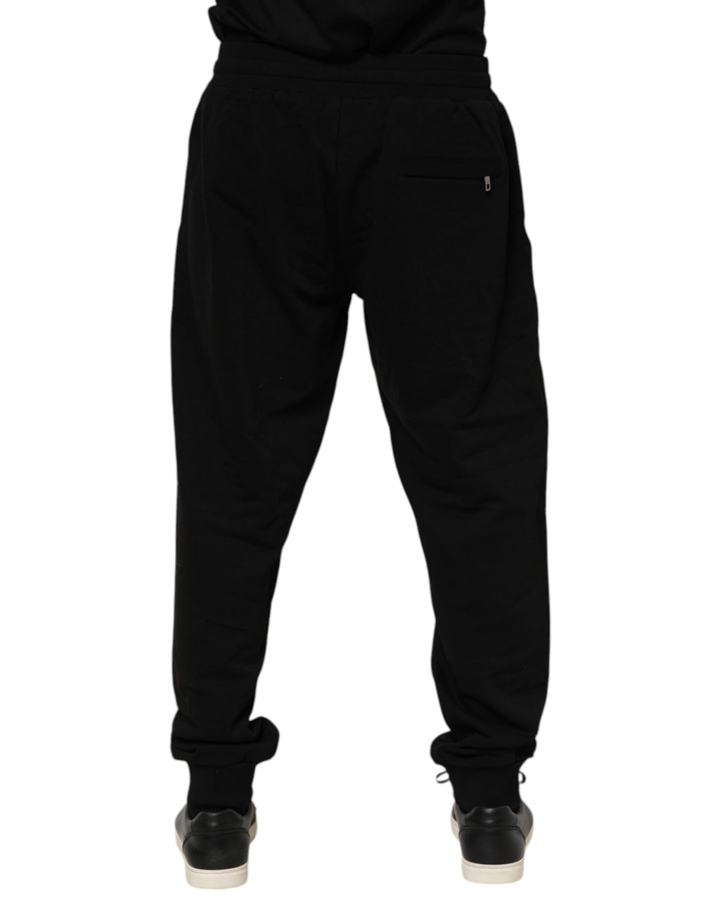 Pantalon de jogging homme Dolce & Gabbana en coton noir avec bande logo
