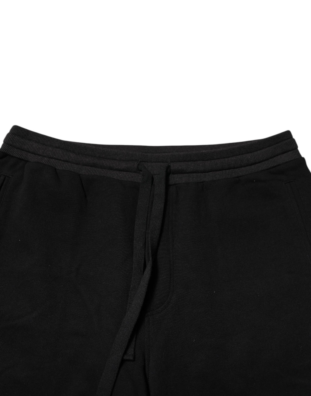 Pantalon de survêtement Dolce & Gabbana en coton noir avec motif couronne
