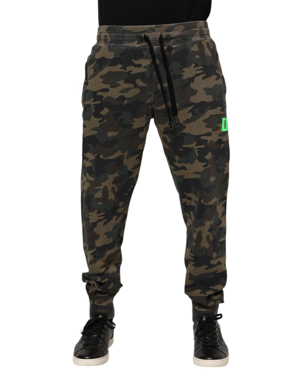 Pantalon de jogging Dolce & Gabbana camouflage marron en coton pour homme