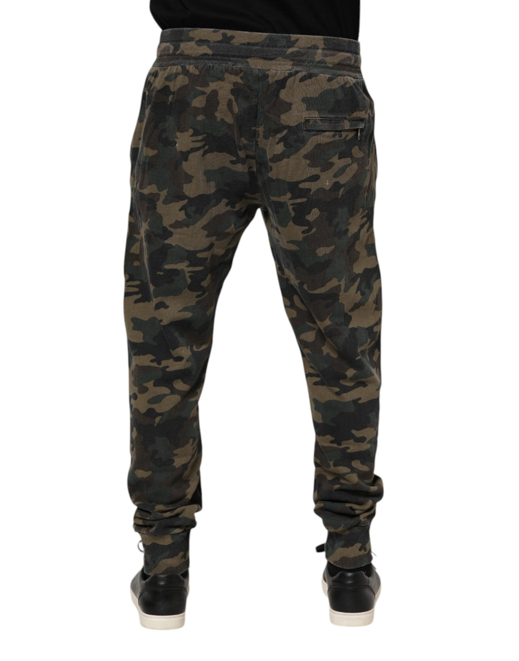 Pantalon de jogging Dolce & Gabbana camouflage marron en coton pour homme
