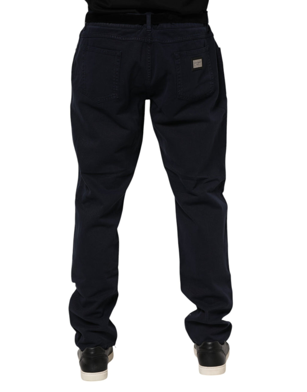 Jean en denim de coton fuselé noir Dolce & Gabbana