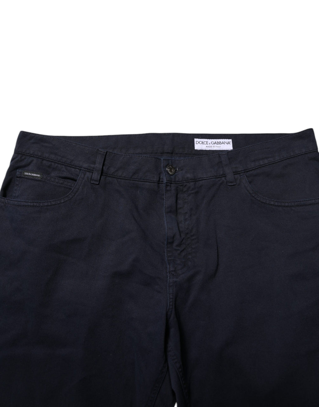 Jean en denim de coton fuselé noir Dolce & Gabbana