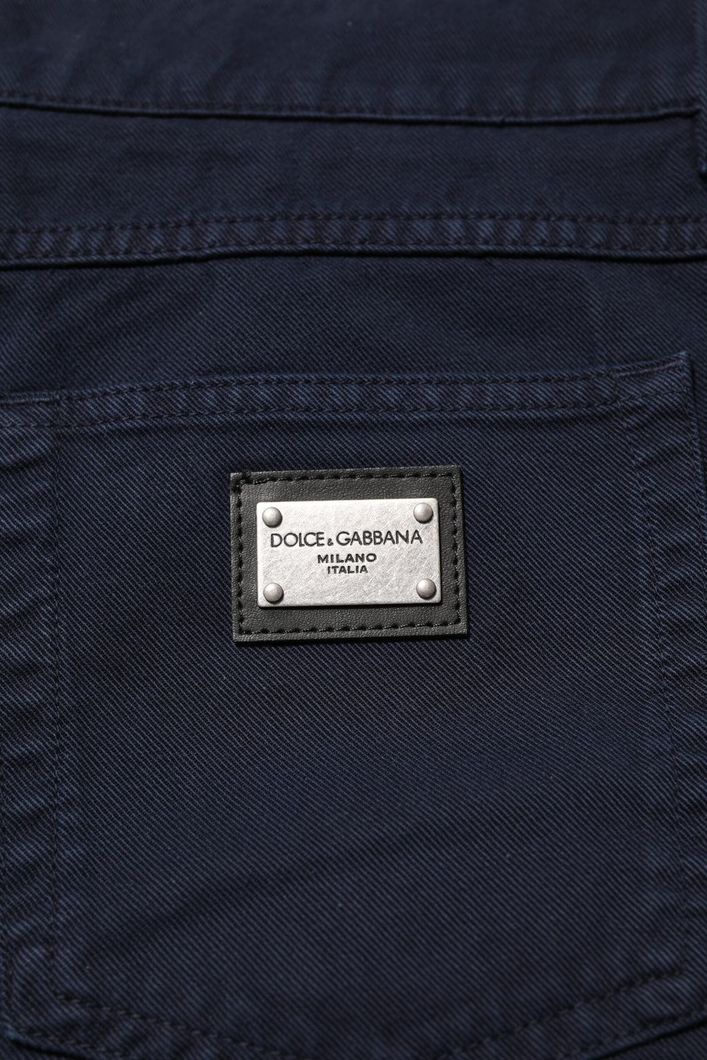 Jean en denim de coton fuselé noir Dolce & Gabbana