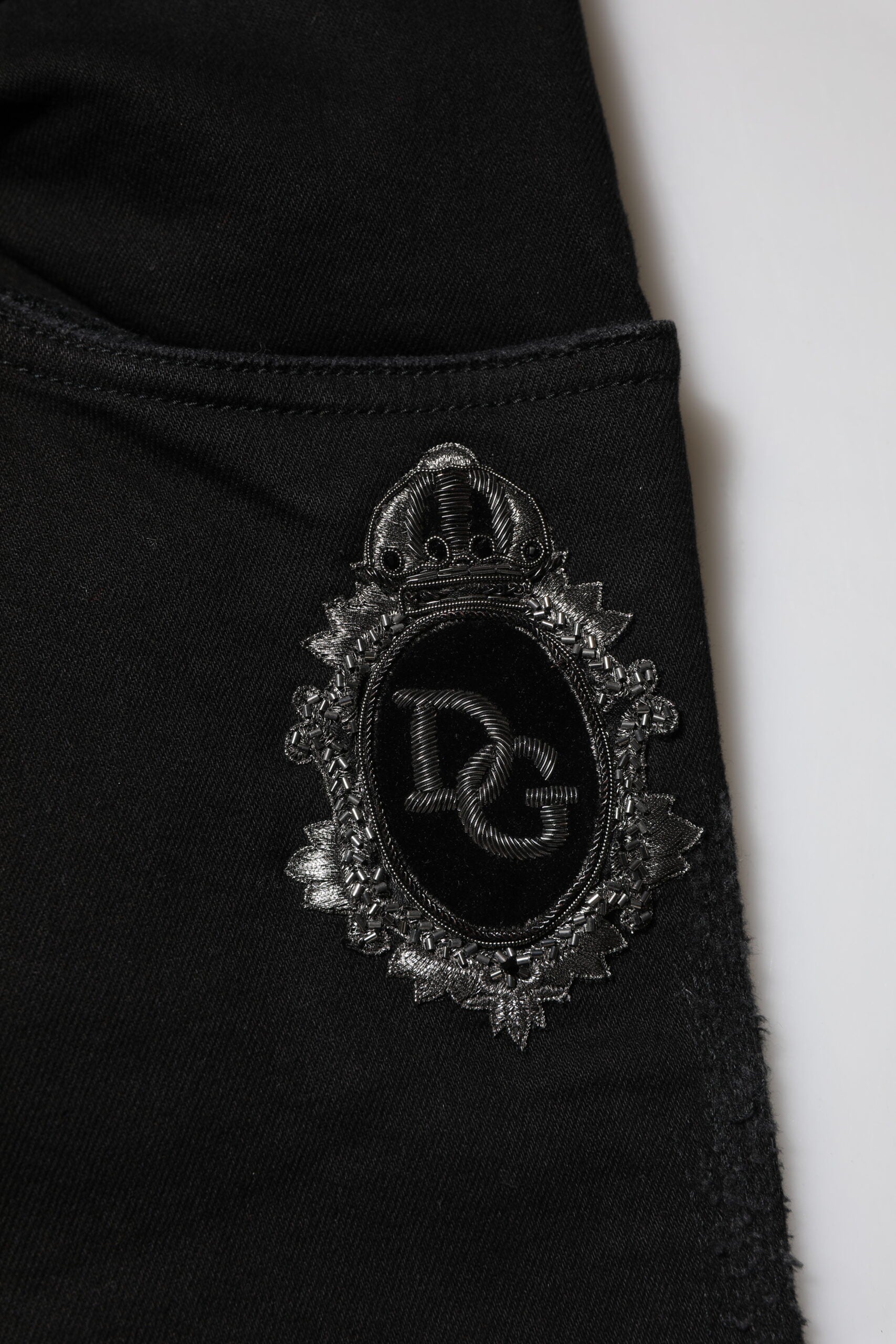 Jeans skinny en denim de coton noir Dolce & Gabbana pour homme