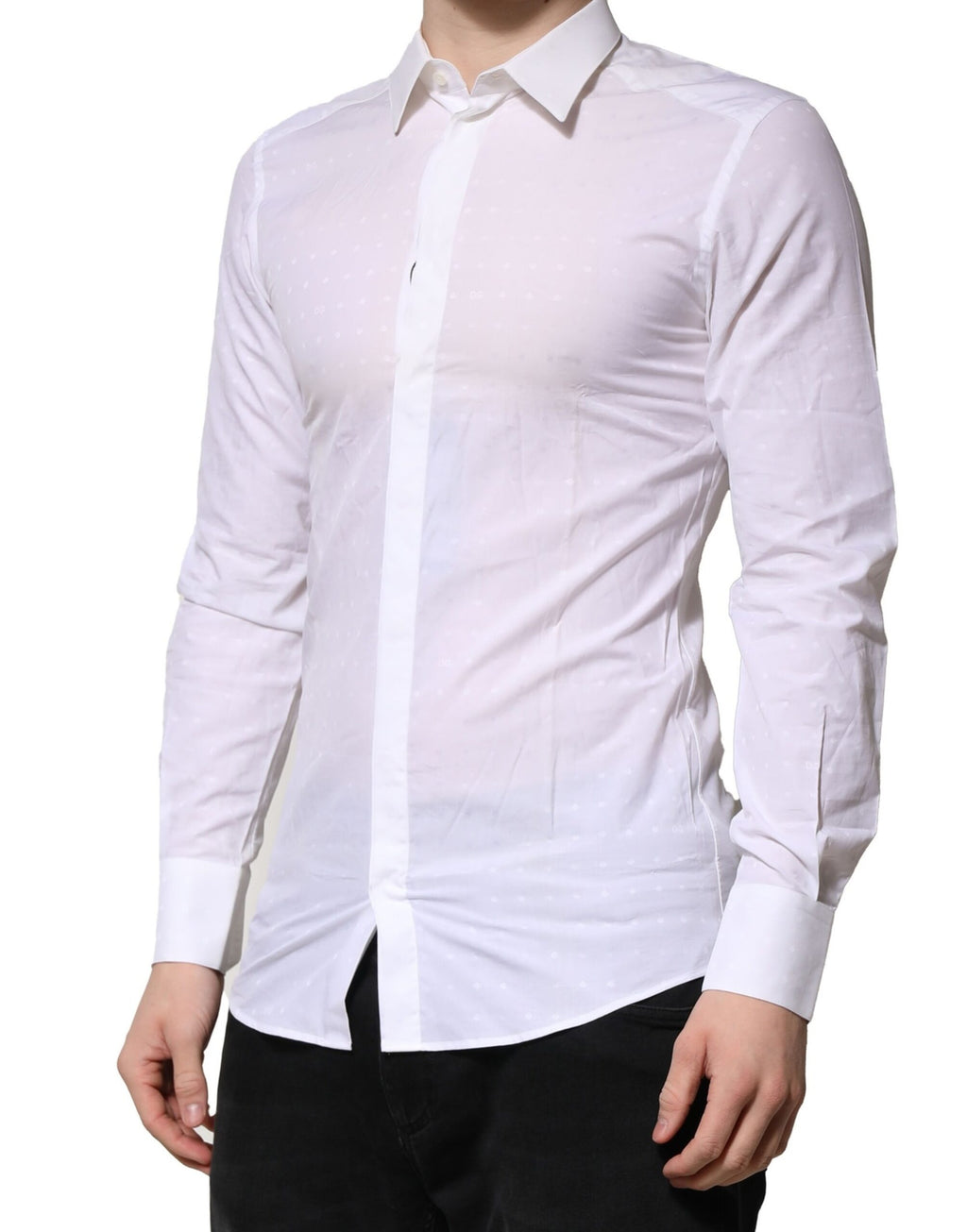 Chemise habillée Dolce & Gabbana GOLD en coton blanc