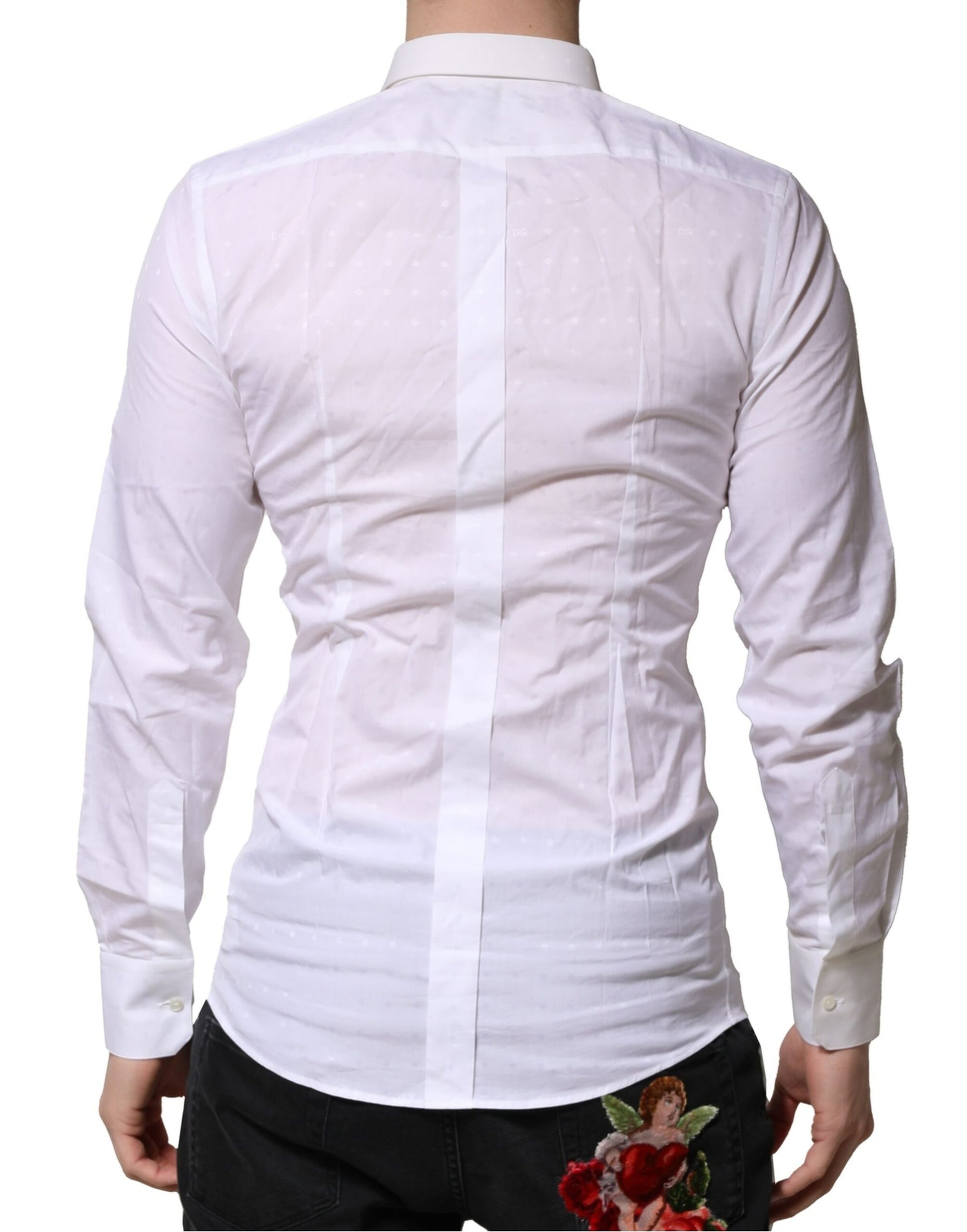 Chemise habillée Dolce & Gabbana GOLD en coton blanc
