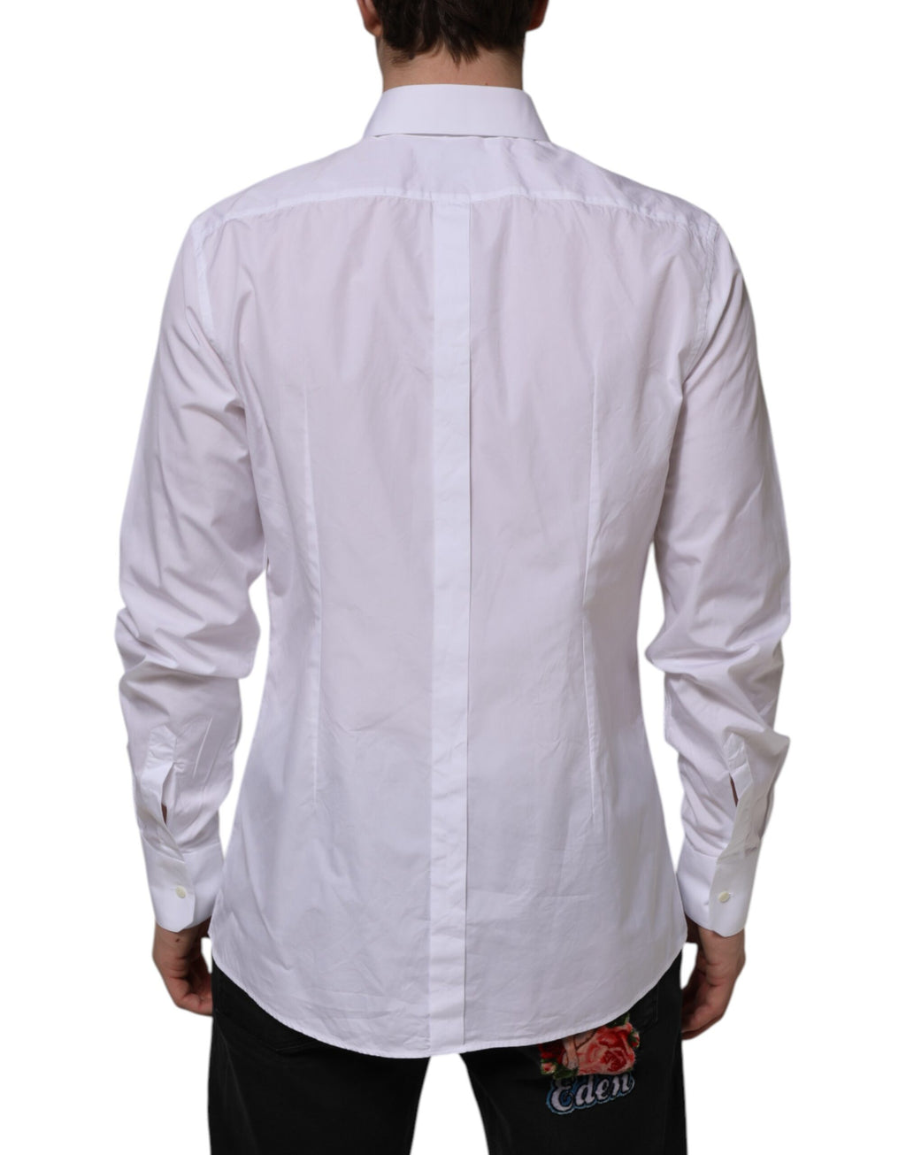 Chemise Habillée Manches Longues Dolce & Gabbana GOLD en Coton Blanc