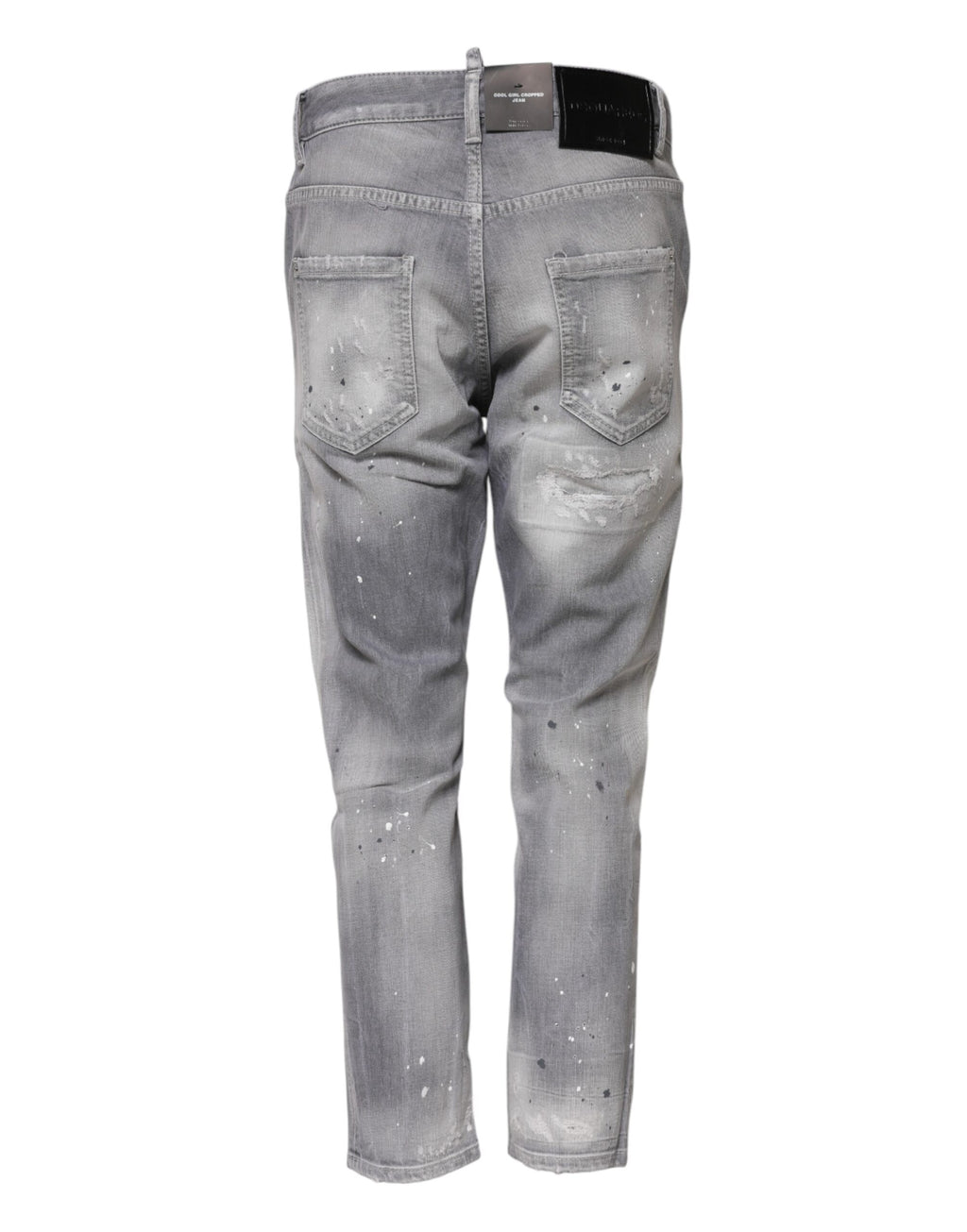 Jean fuselé Dsquared² gris délavé taille mi-haute