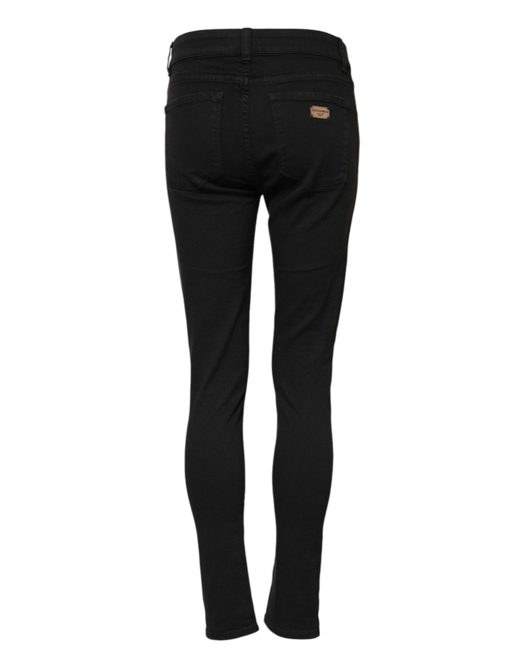 Dolce & Gabbana Jean Slim en Denim Noir Extensible de Coton