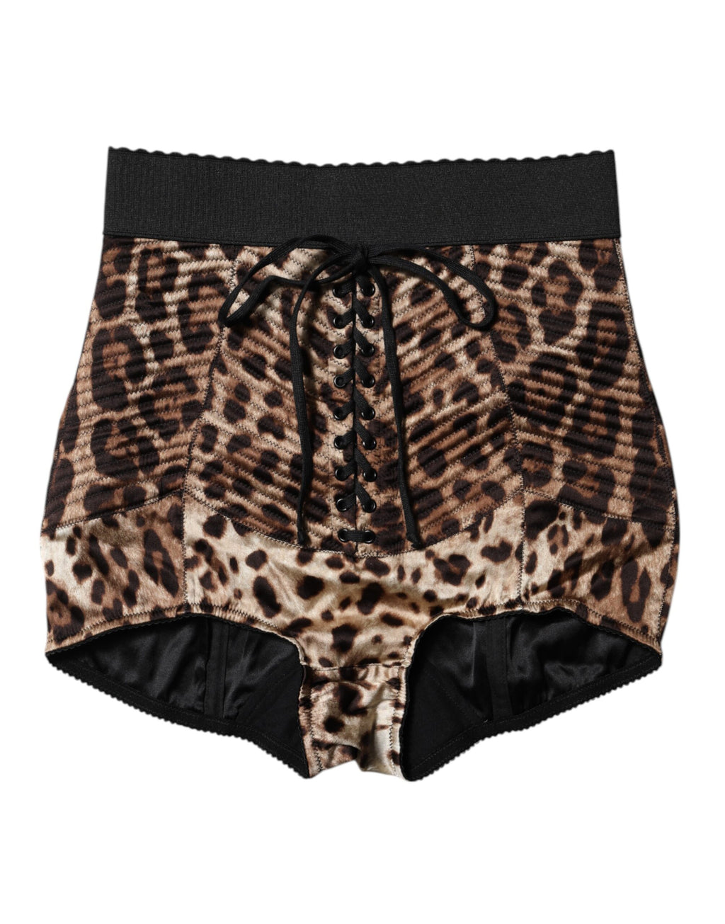 Short Dolce & Gabbana taille haute léopard marron
