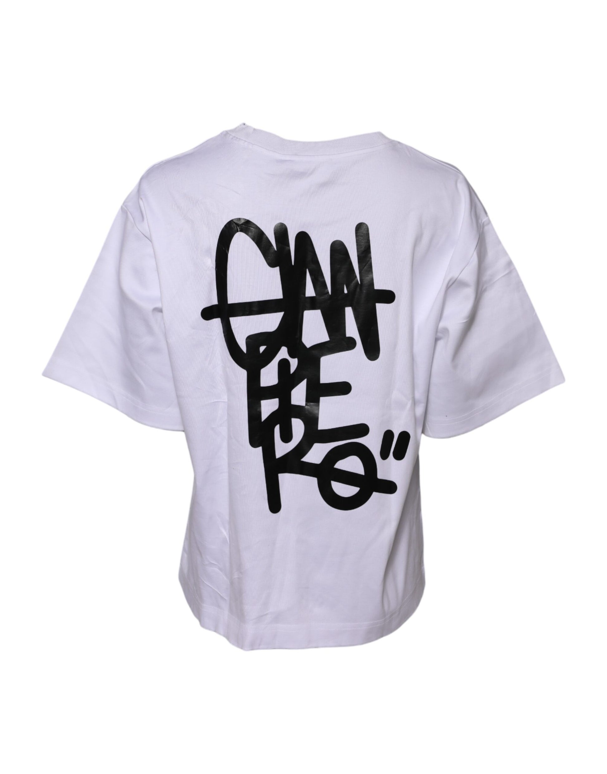 T-shirt col rond Dolce & Gabbana en coton blanc à imprimé graphique