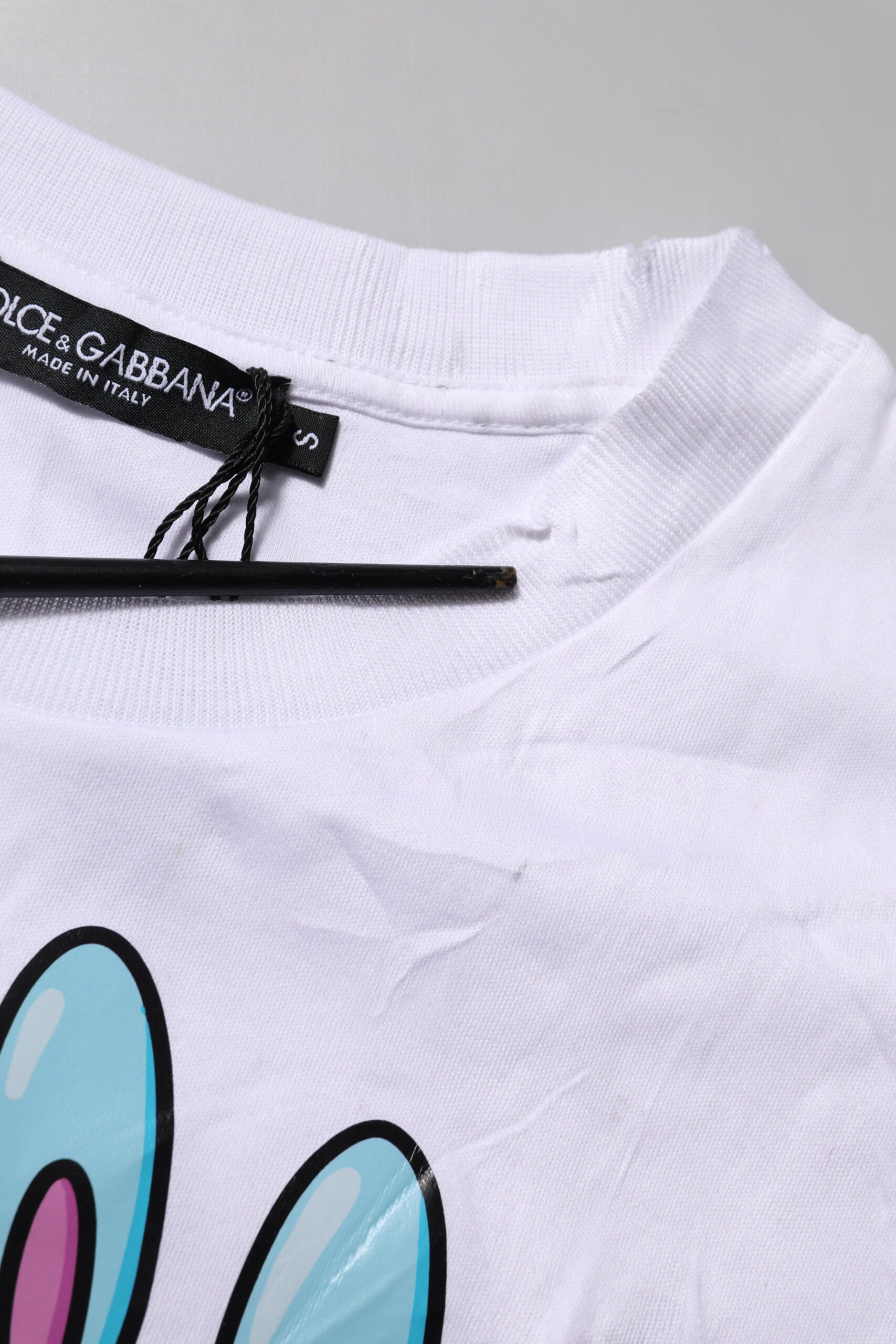 T-shirt col rond Dolce & Gabbana en coton blanc à imprimé graphique