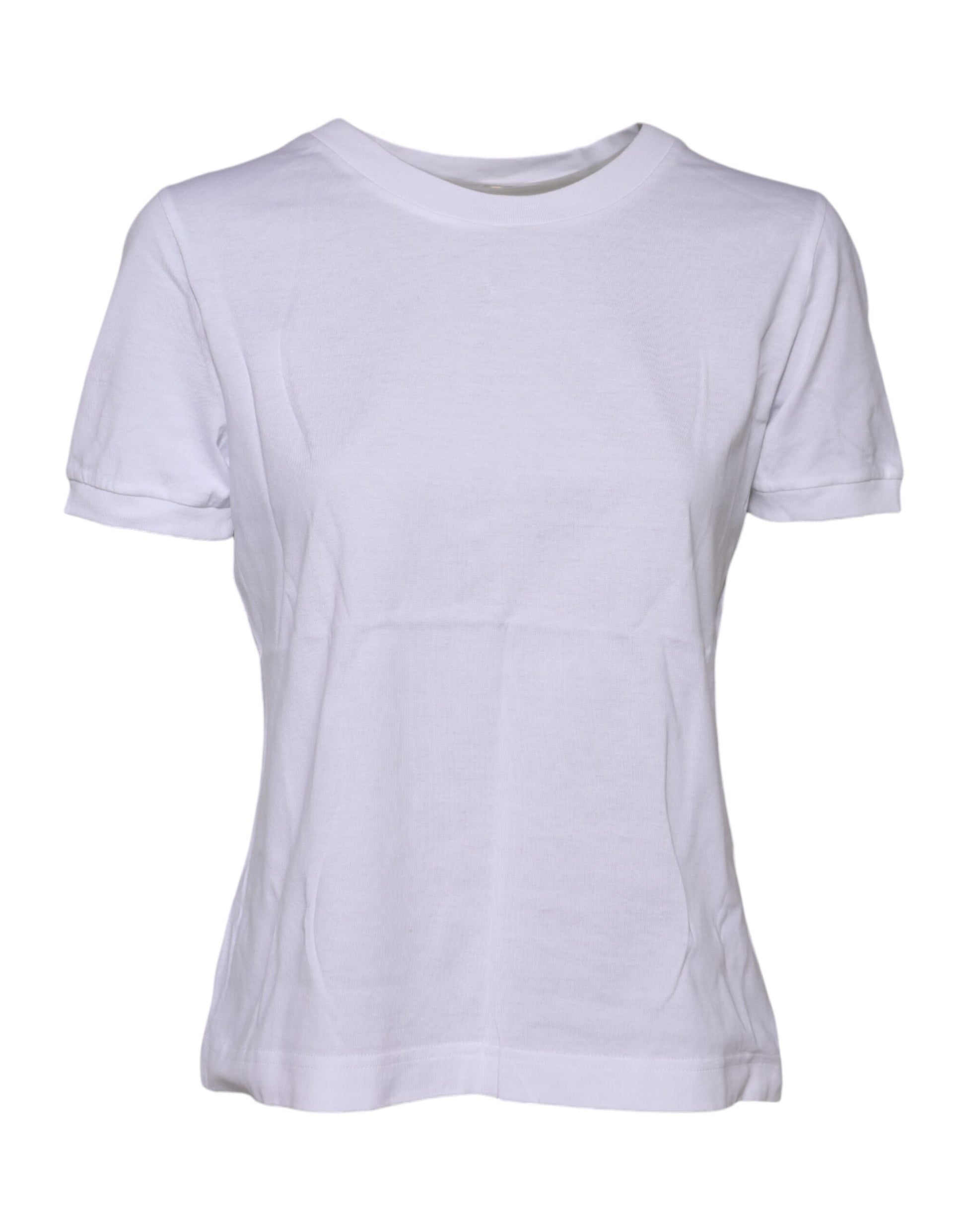 T-shirt Dolce & Gabbana en coton blanc à col rond et manches courtes