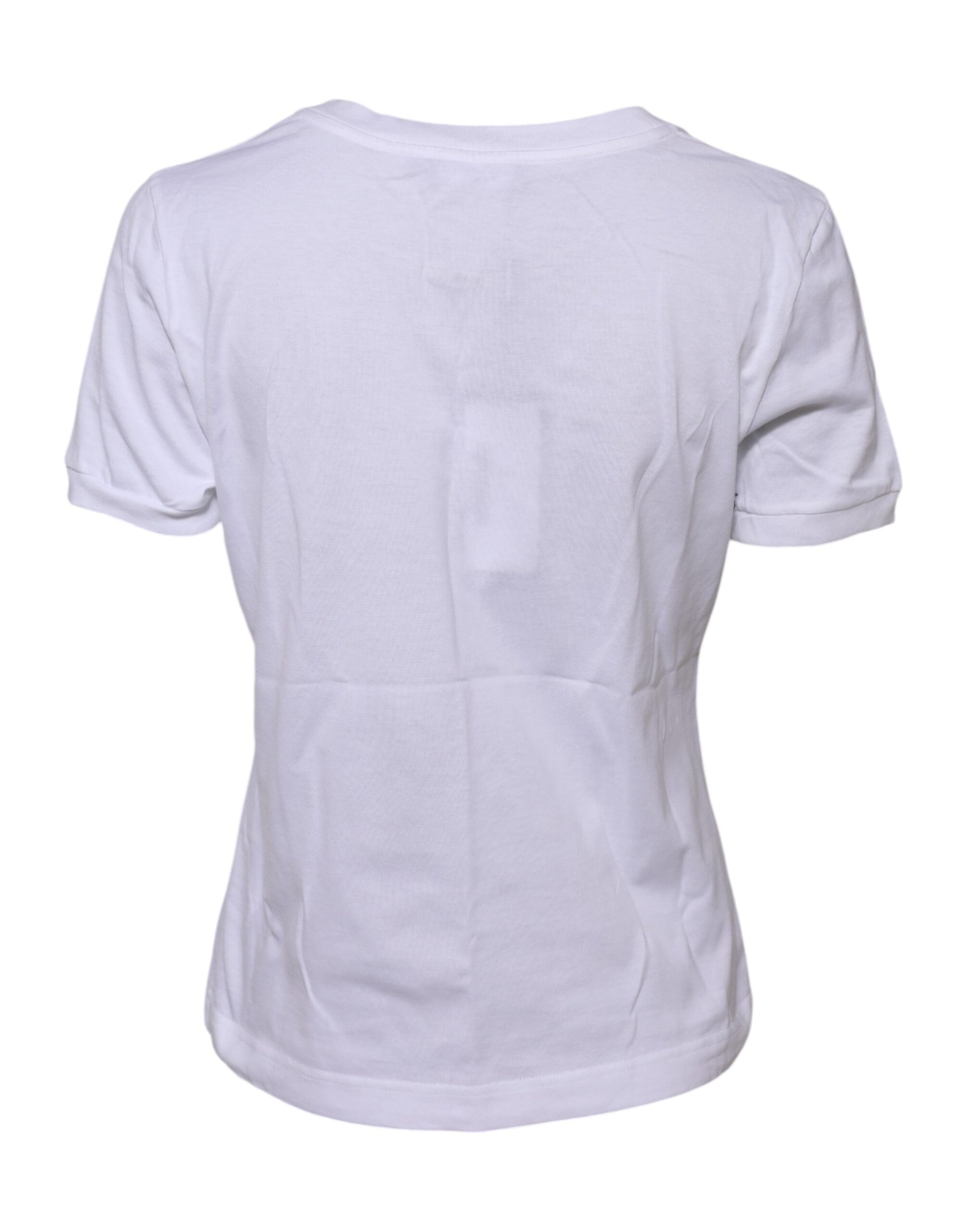 T-shirt Dolce & Gabbana en coton blanc à col rond et manches courtes