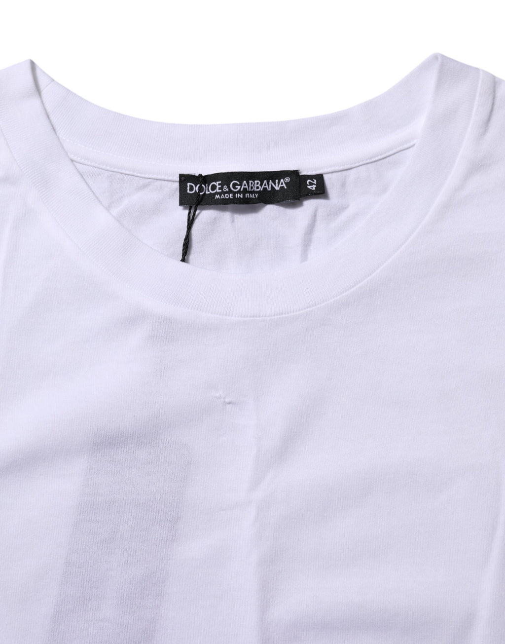 T-shirt Dolce & Gabbana en coton blanc à col rond et manches courtes