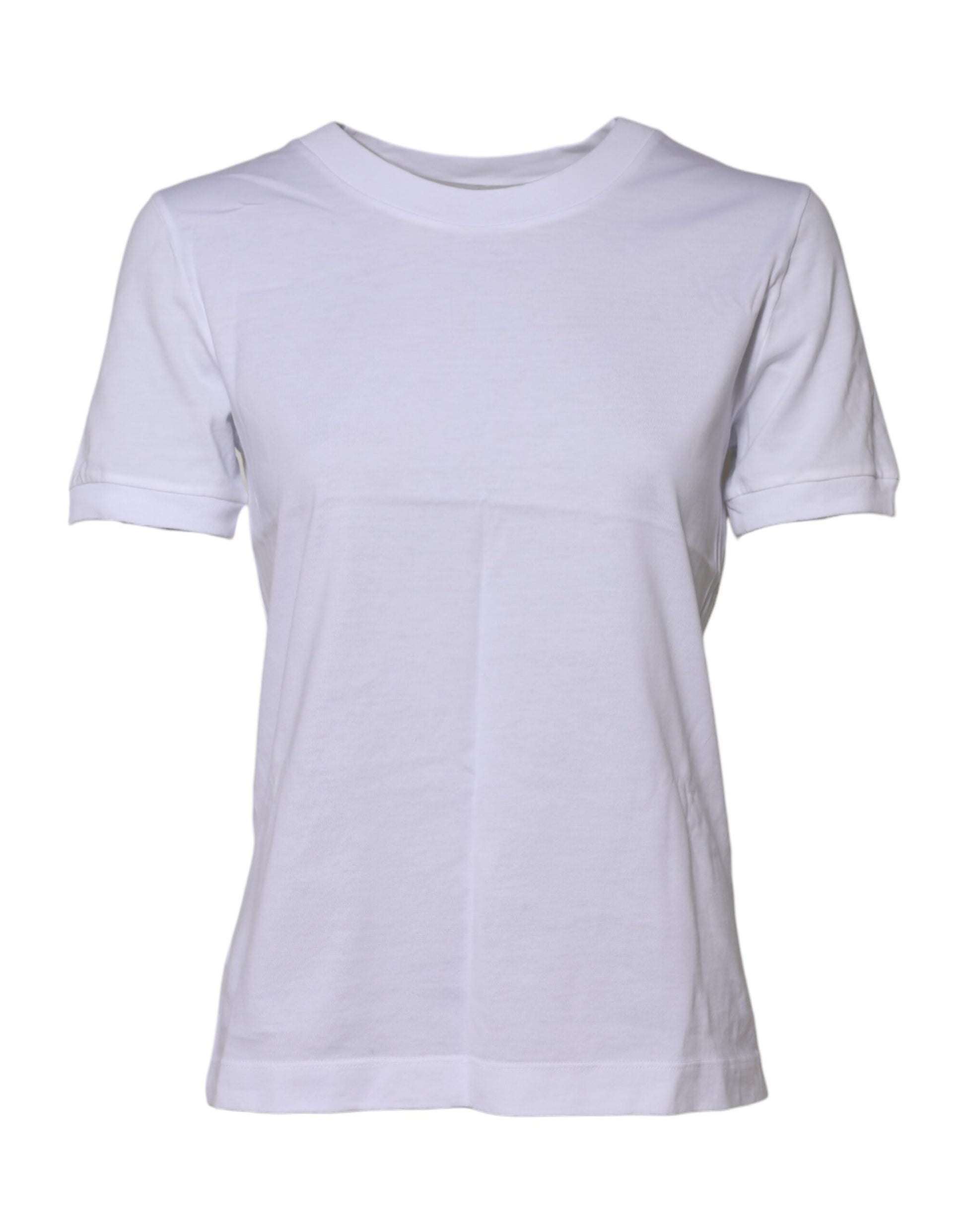 T-shirt Dolce & Gabbana en coton blanc à col rond et manches courtes