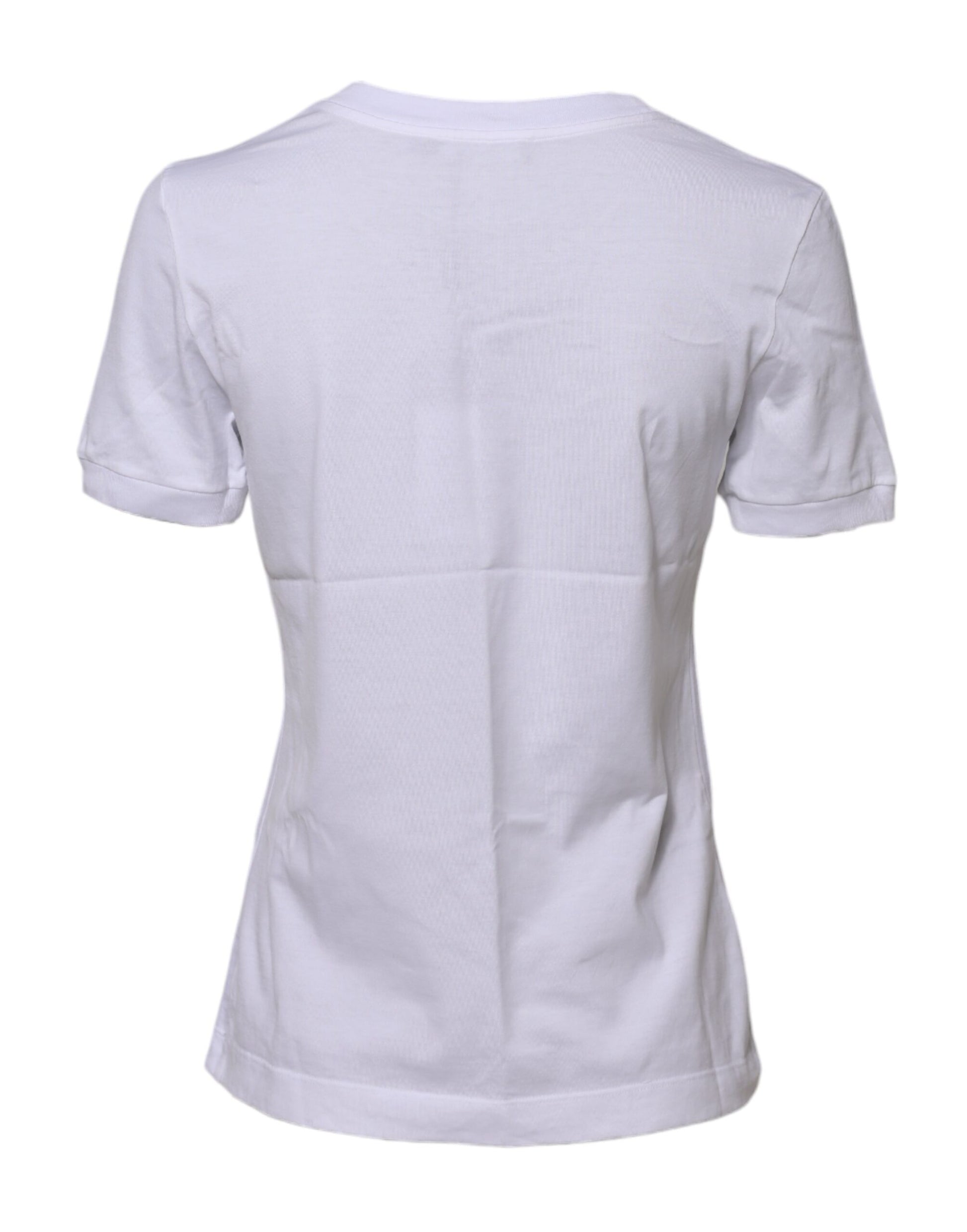 T-shirt Dolce & Gabbana en coton blanc à col rond et manches courtes