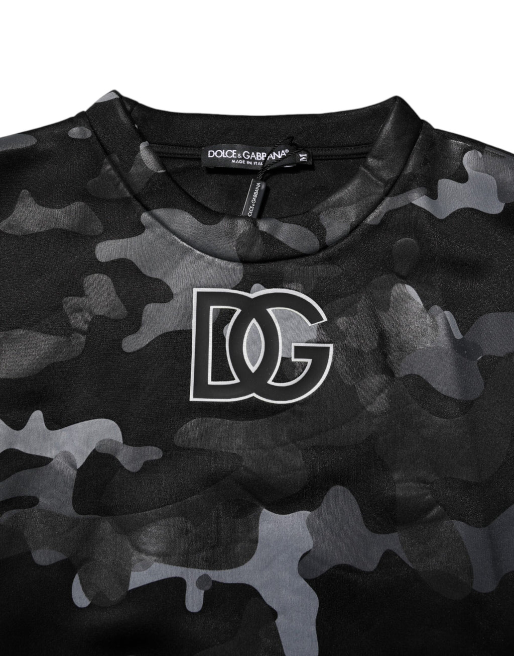 Sweat-shirt Dolce & Gabbana motif camouflage noir